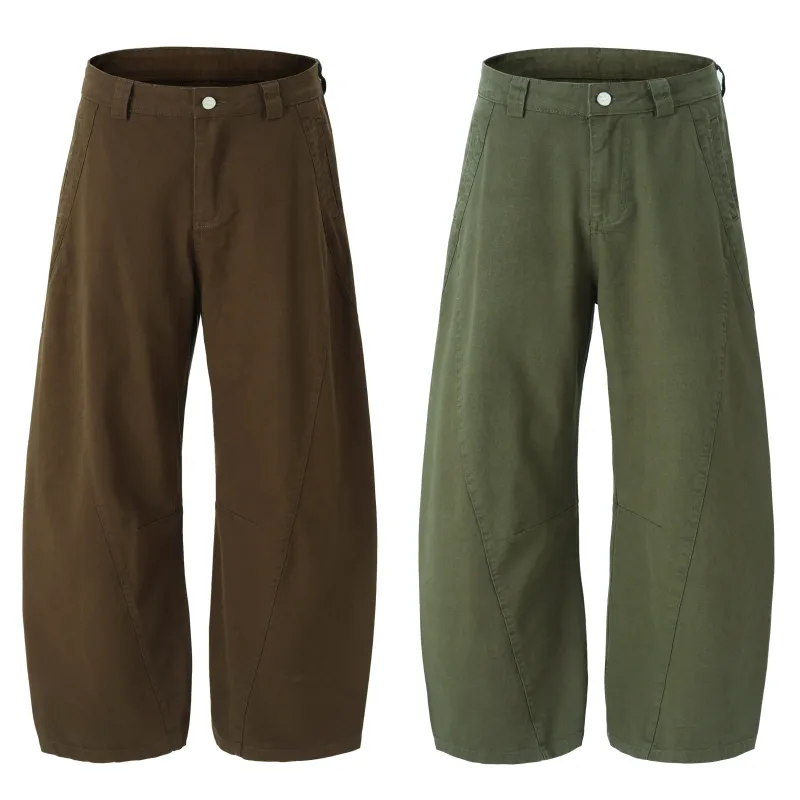 Omirad Solid Wide-Leg Utility Pants made by Omirad