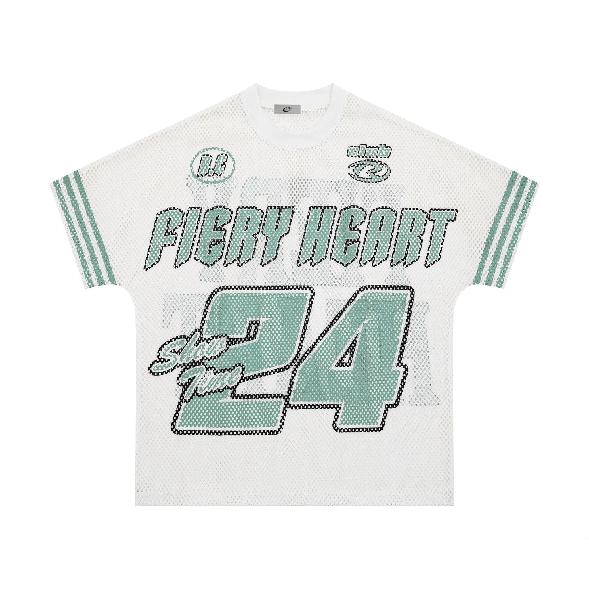 Omirad Fiery Heart Mesh Jersey Tee sold by Omirad product image thumbnail 2