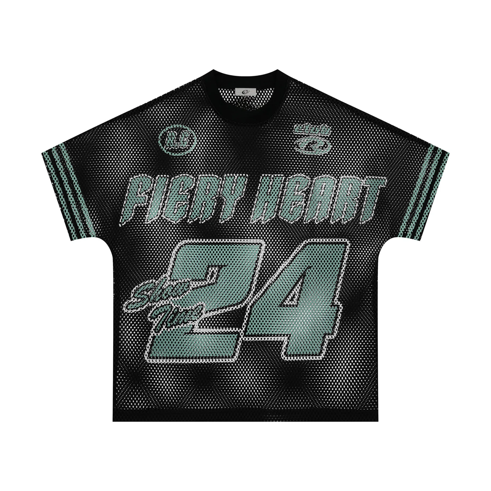 Omirad Fiery Heart Mesh Jersey Tee sold by Omirad product image thumbnail 4