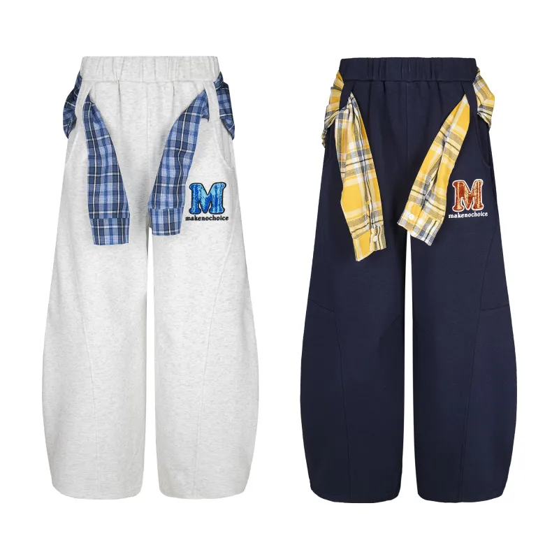 Omirad Plaid-Tied Relaxed Sweatpants made by Omirad