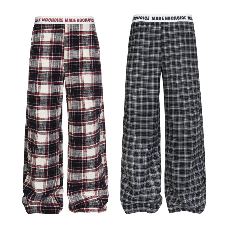 Omirad Plaid Wide-Leg Lounge Pants made by Omirad