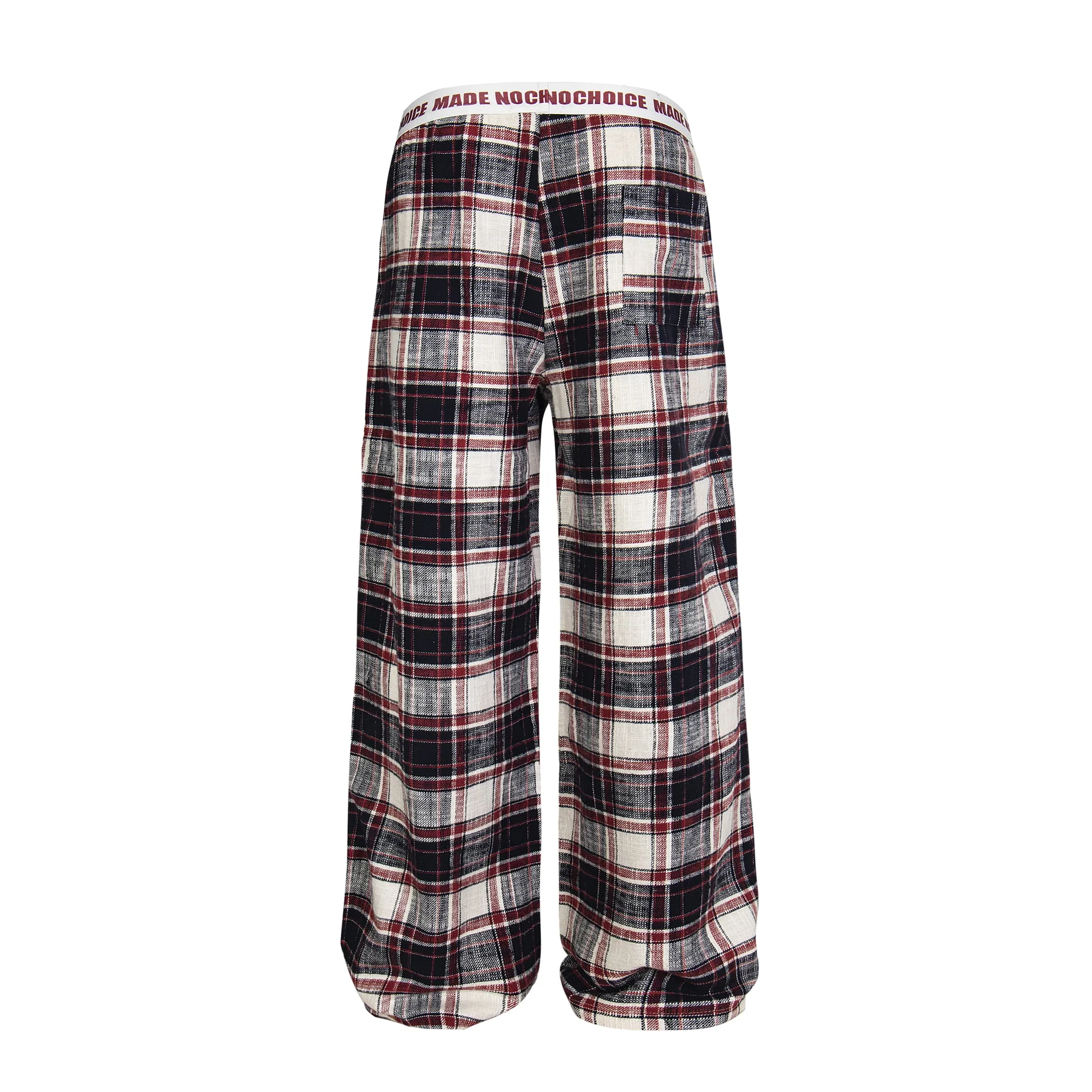 Omirad Plaid Wide-Leg Lounge Pants sold by Omirad product image thumbnail 4