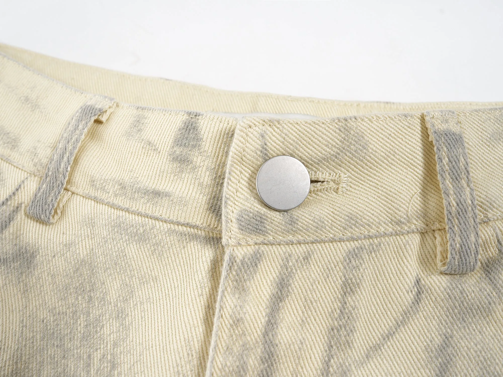 Omirad Embroidered Pocket Wide-Leg Denim Pants sold by Omirad product image thumbnail 4