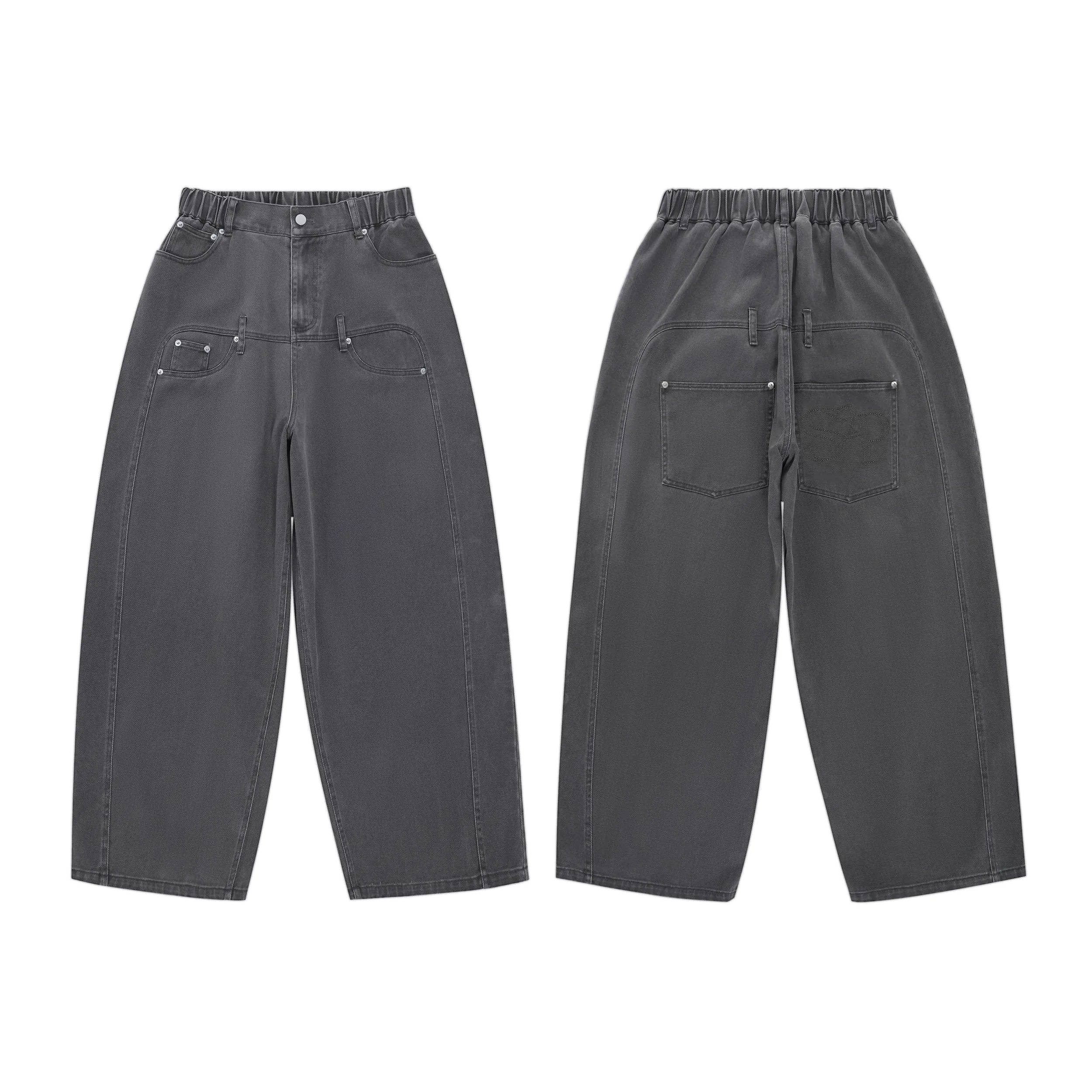 Omirad High-Waist Wide-Leg Denim Pants sold by Omirad product image thumbnail 4