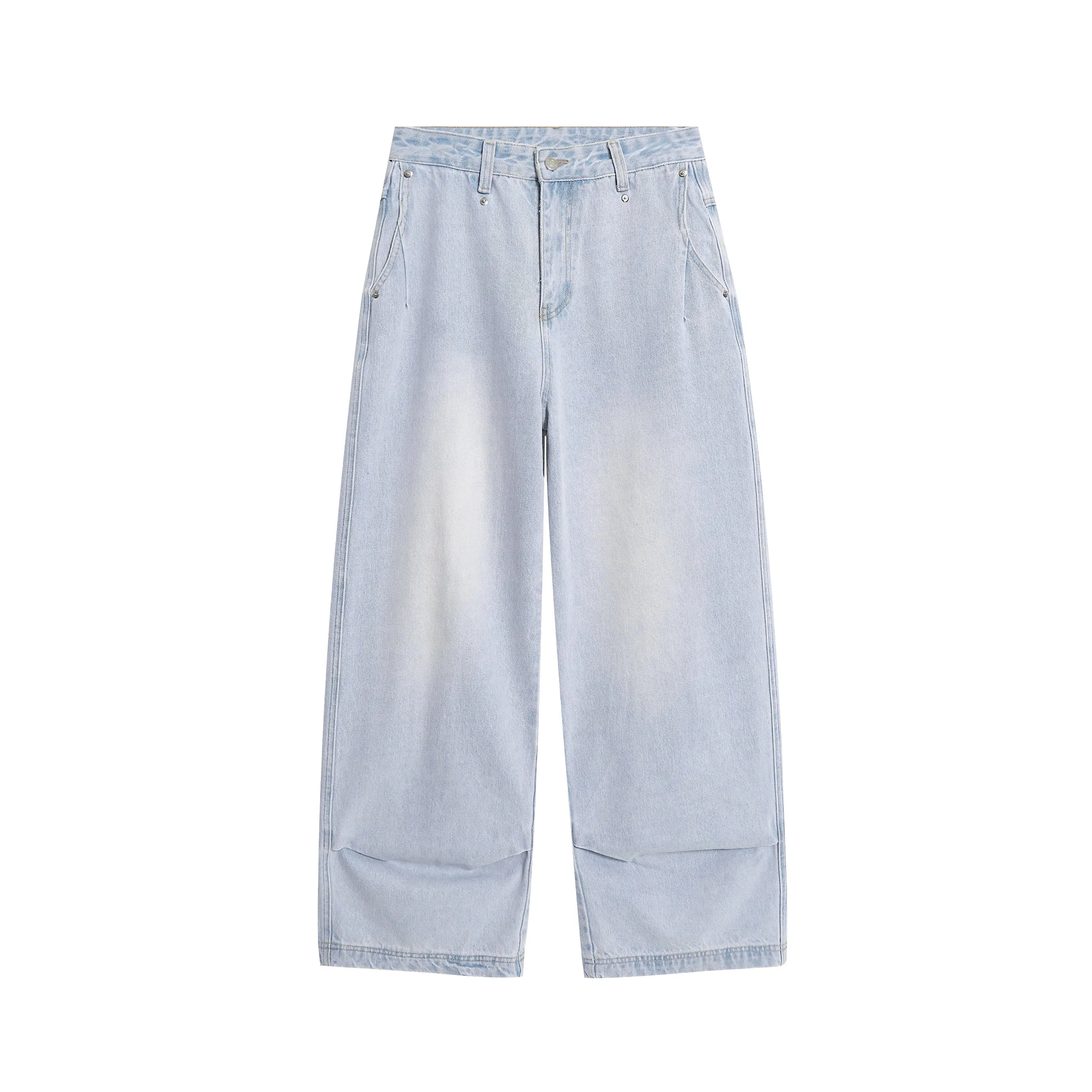 Omirad Light-Wash Wide-Leg Denim Pants sold by Omirad product image thumbnail 2