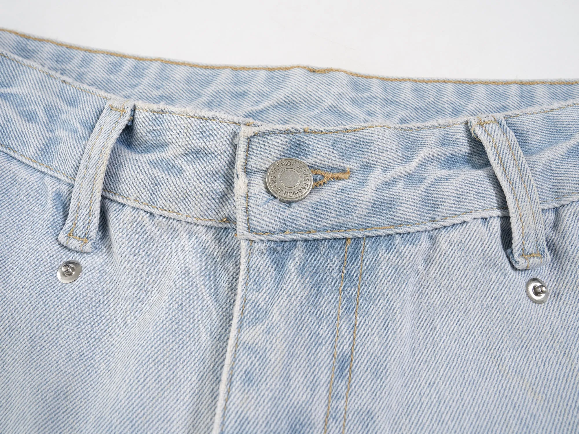 Omirad Light-Wash Wide-Leg Denim Pants sold by Omirad product image thumbnail 5