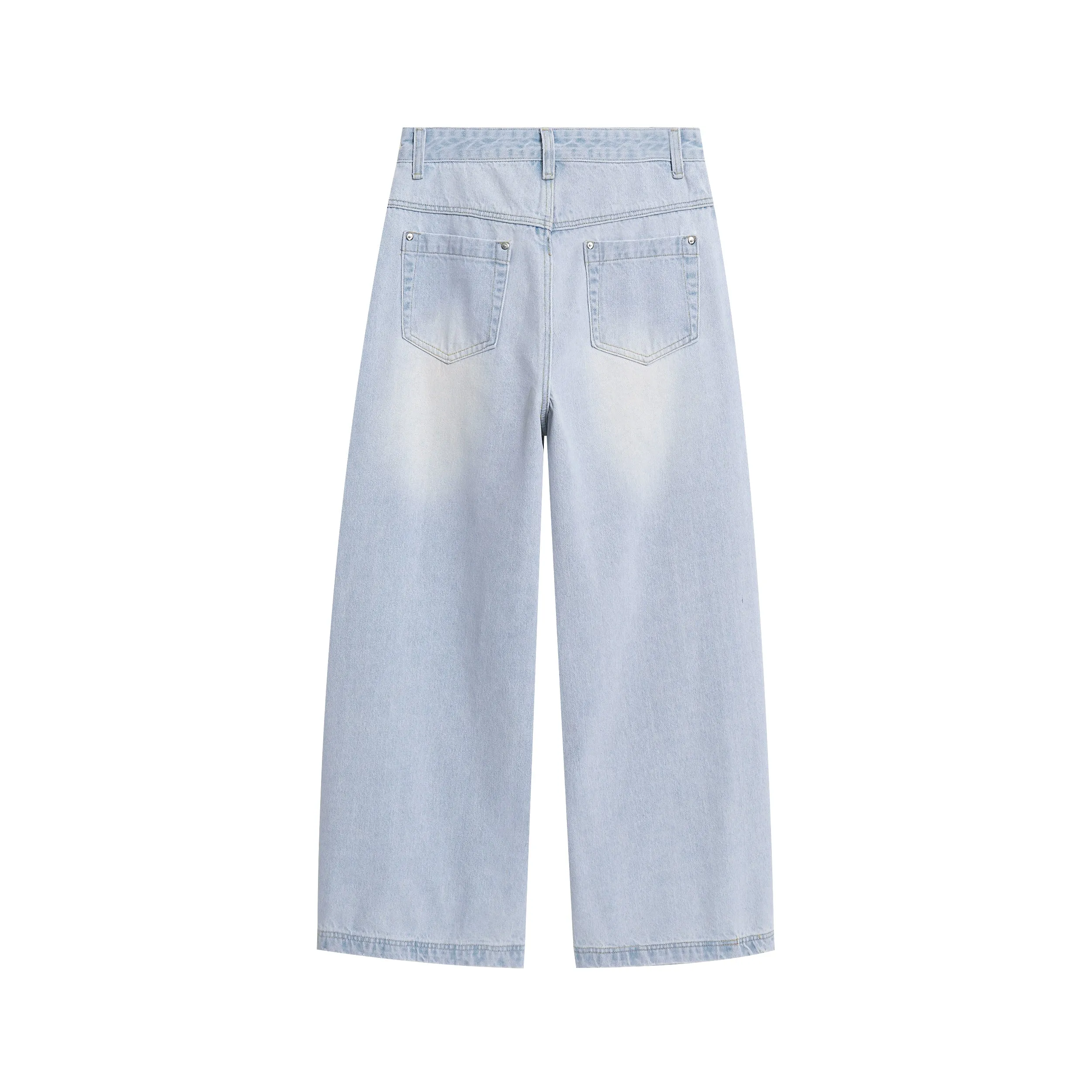 Omirad Light-Wash Wide-Leg Denim Pants sold by Omirad product image thumbnail 3