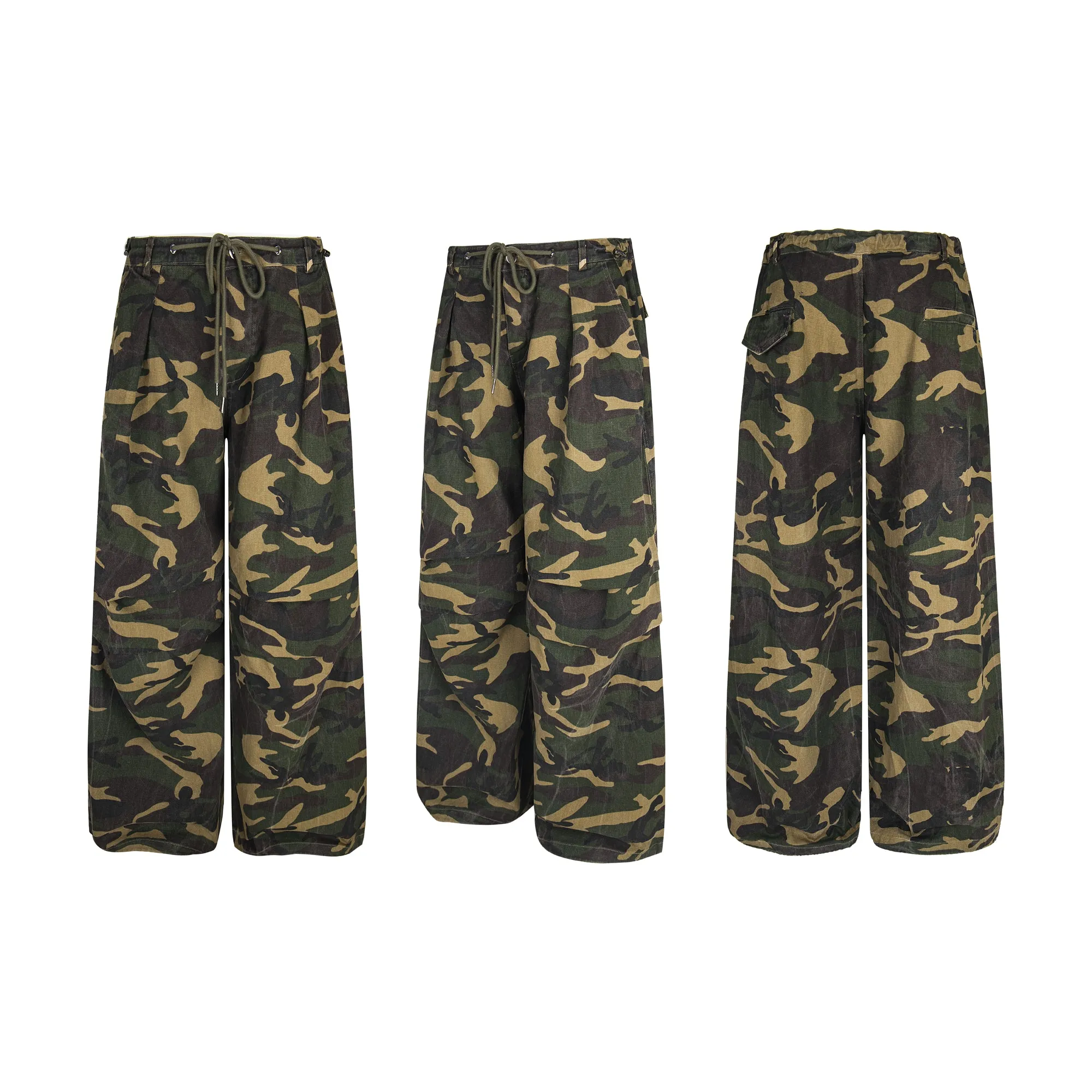 Omirad Camo Wide-Leg Cotton Pants sold by Omirad product image thumbnail 2