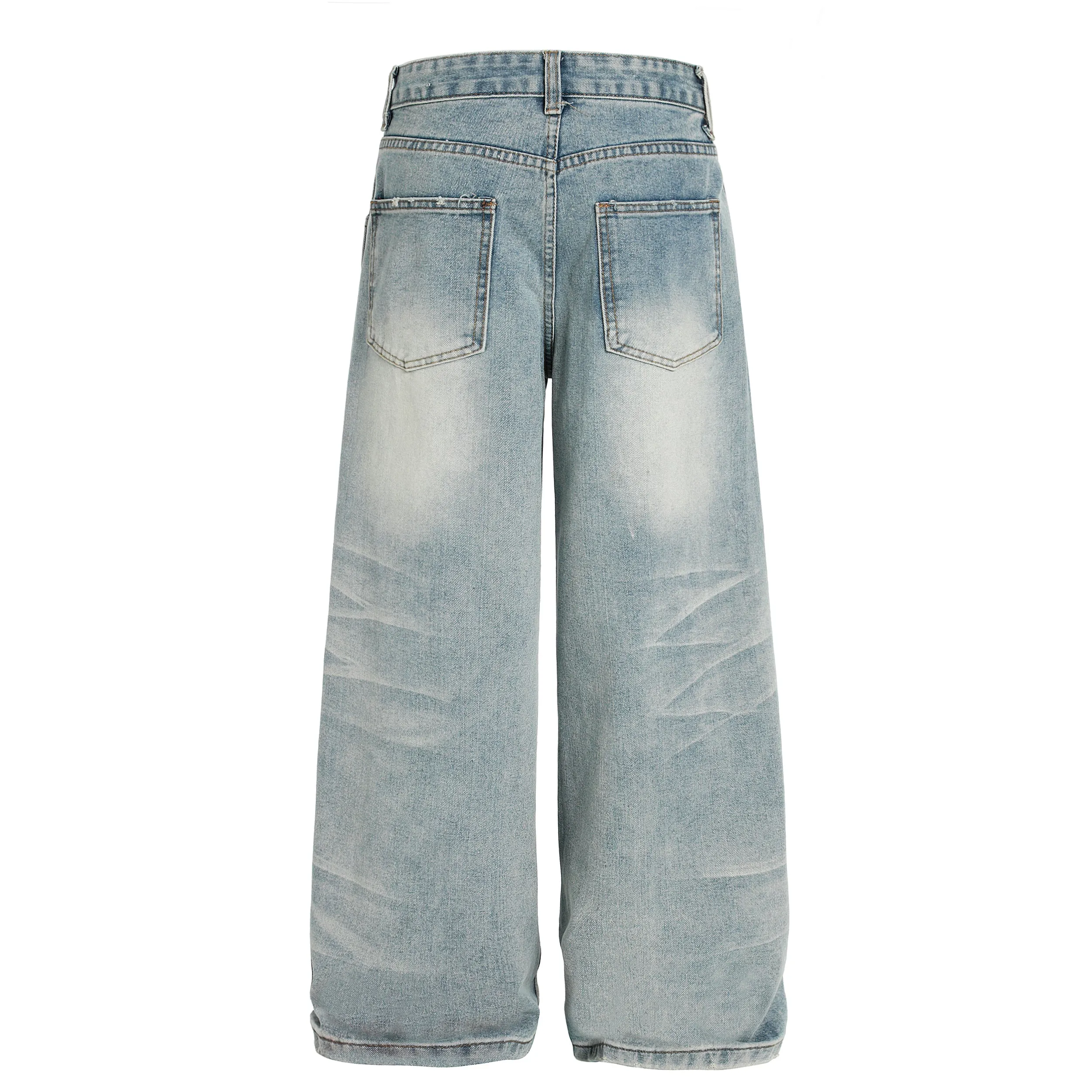 Omirad Vintage Wash Wide-Leg Denim Pants sold by Omirad product image thumbnail 3
