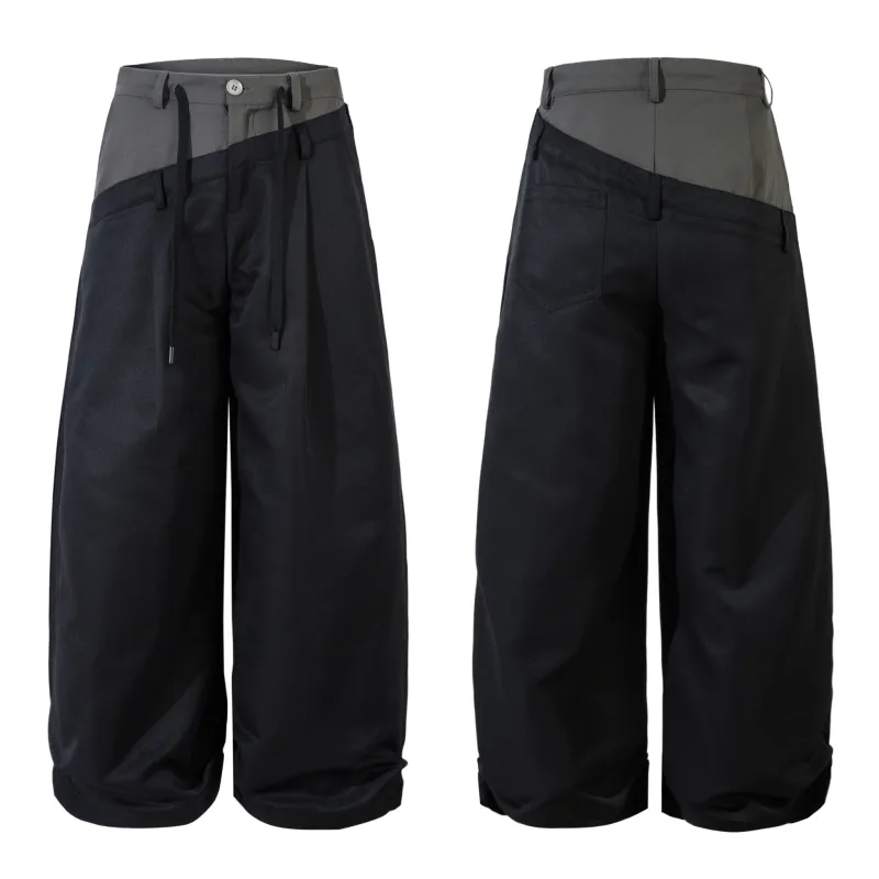 Omirad Two-Tone Panel Wide-Leg Pants made by Omirad