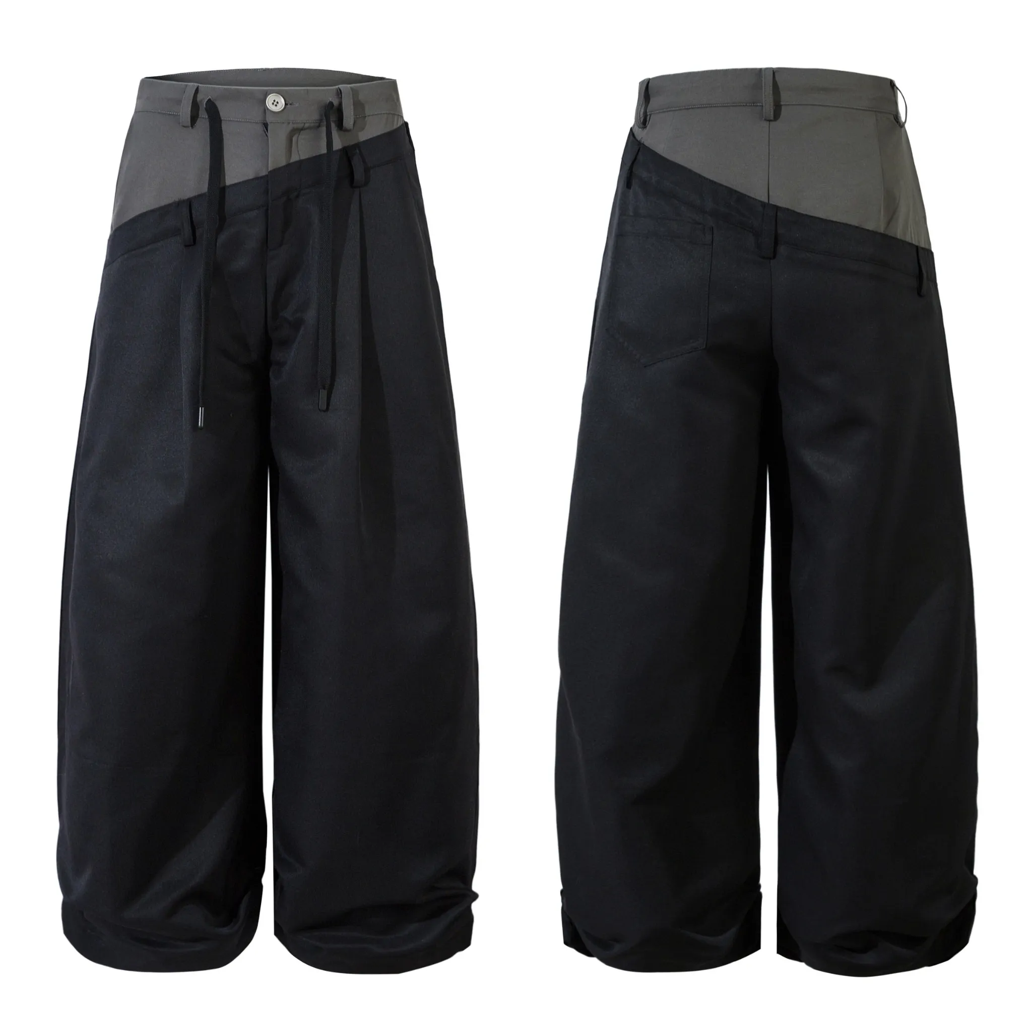 Omirad Two-Tone Panel Wide-Leg Pants sold by Omirad