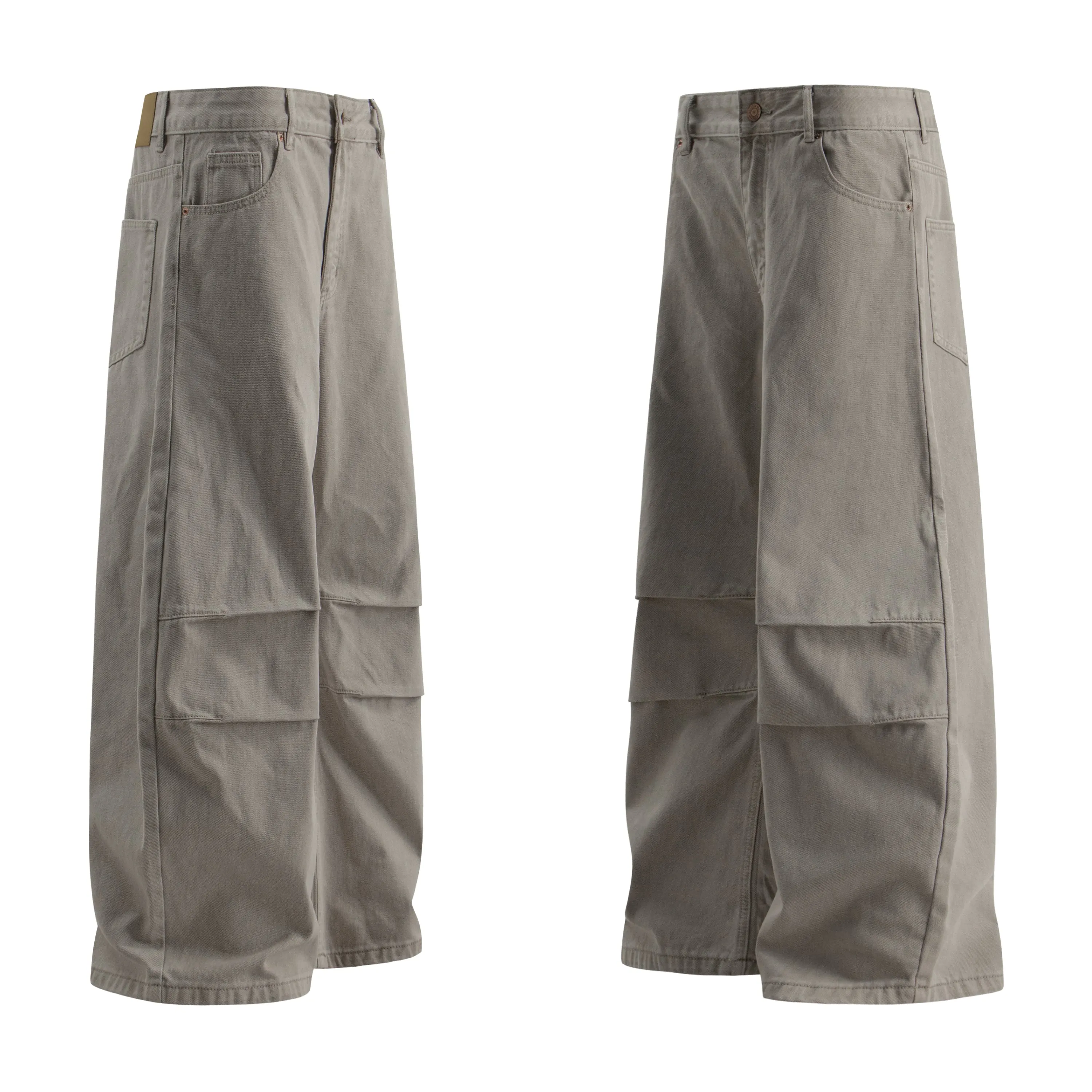Omirad Panel Washed Wide-Leg Denim Pants sold by Omirad product image thumbnail 2