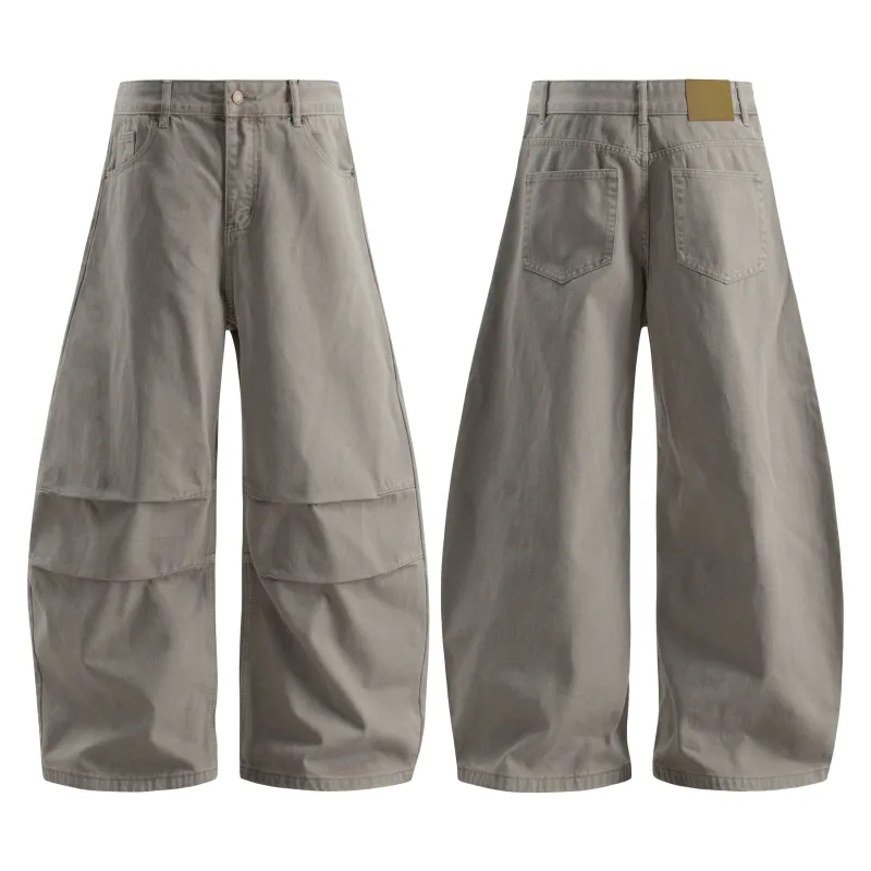 Omirad Panel Washed Wide-Leg Denim Pants made by Omirad