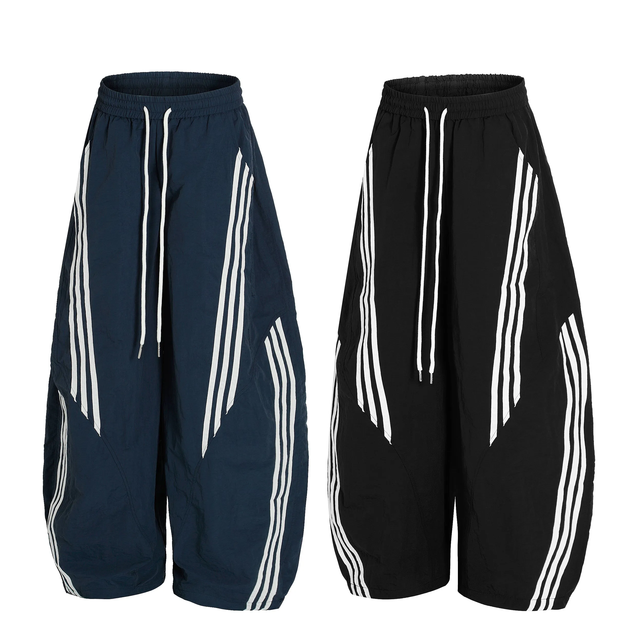 Omirad Nylon Multi-Stripe Track Wide-Leg Pants sold by Omirad product image thumbnail 2