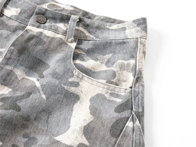 Omirad Camo Wide-Leg Denim Pants sold by Omirad product image thumbnail 5
