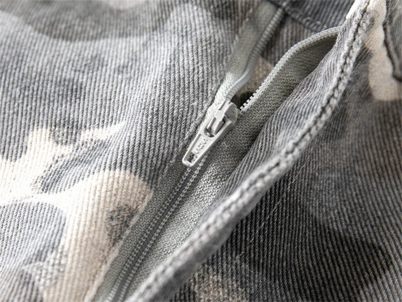 Omirad Camo Wide-Leg Denim Pants sold by Omirad product image thumbnail 4