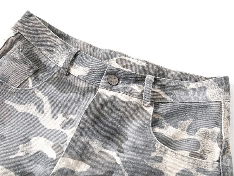 Omirad Camo Wide-Leg Denim Pants sold by Omirad product image thumbnail 3