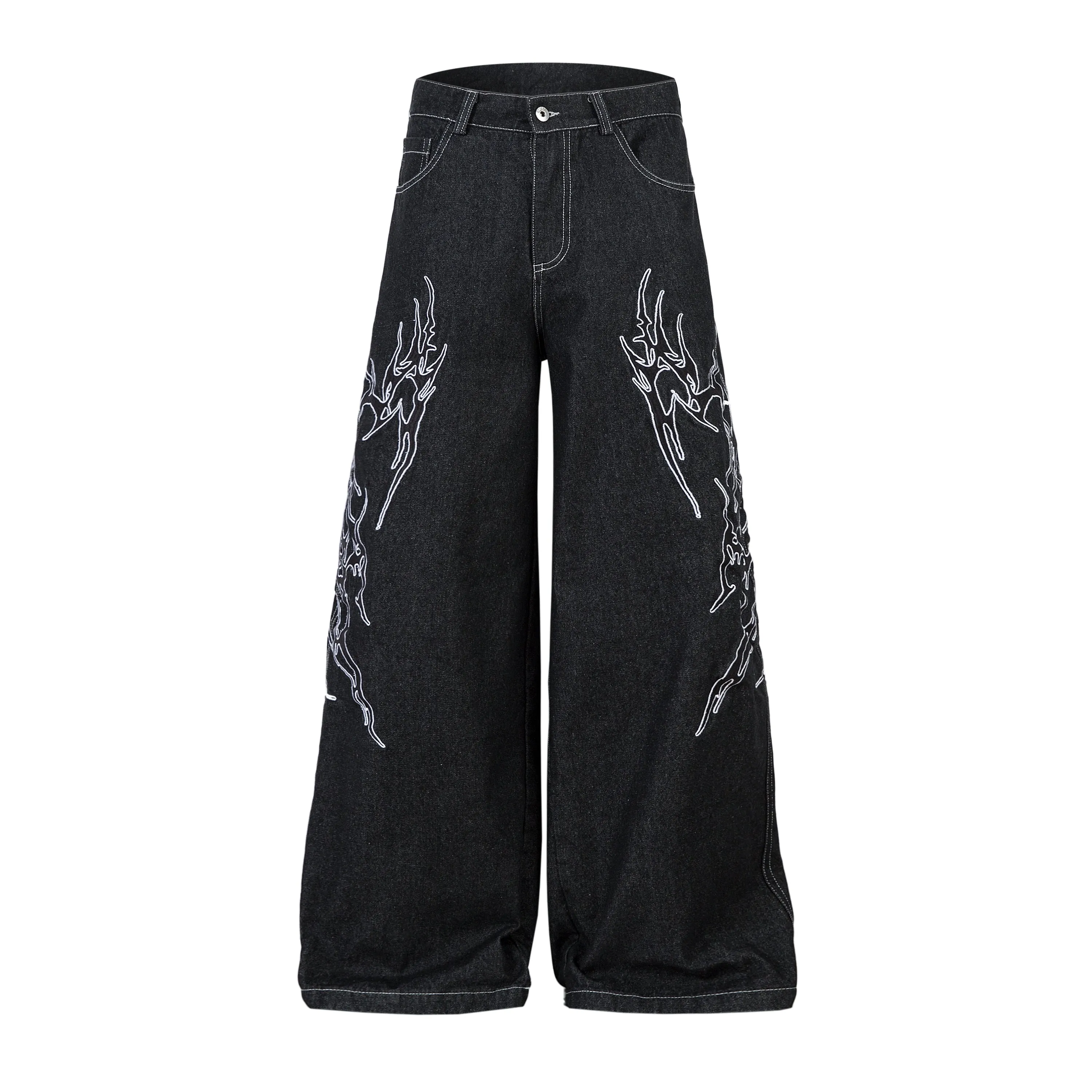 Omirad Tribal Wide-Leg Denim Pants sold by Omirad product image thumbnail 2