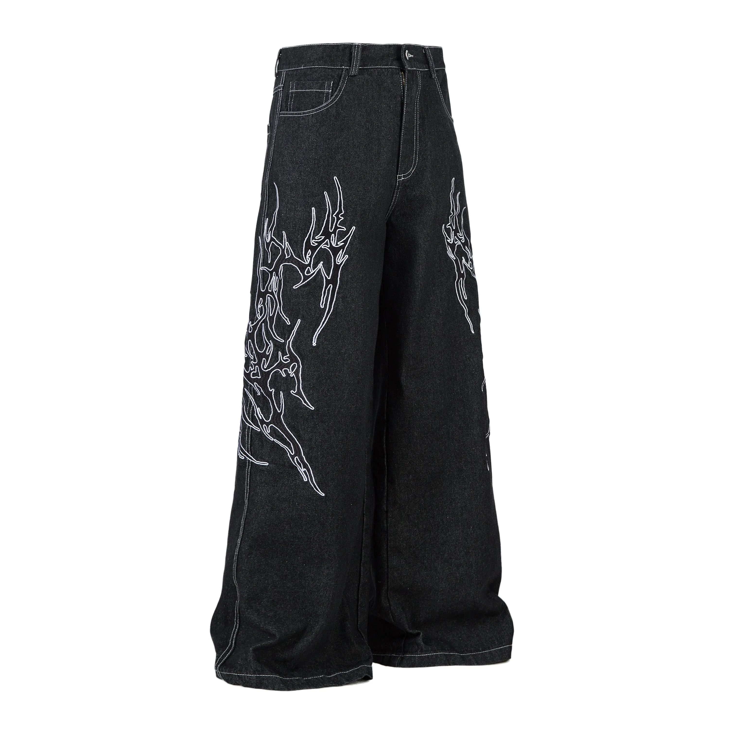 Omirad Tribal Wide-Leg Denim Pants sold by Omirad product image thumbnail 3