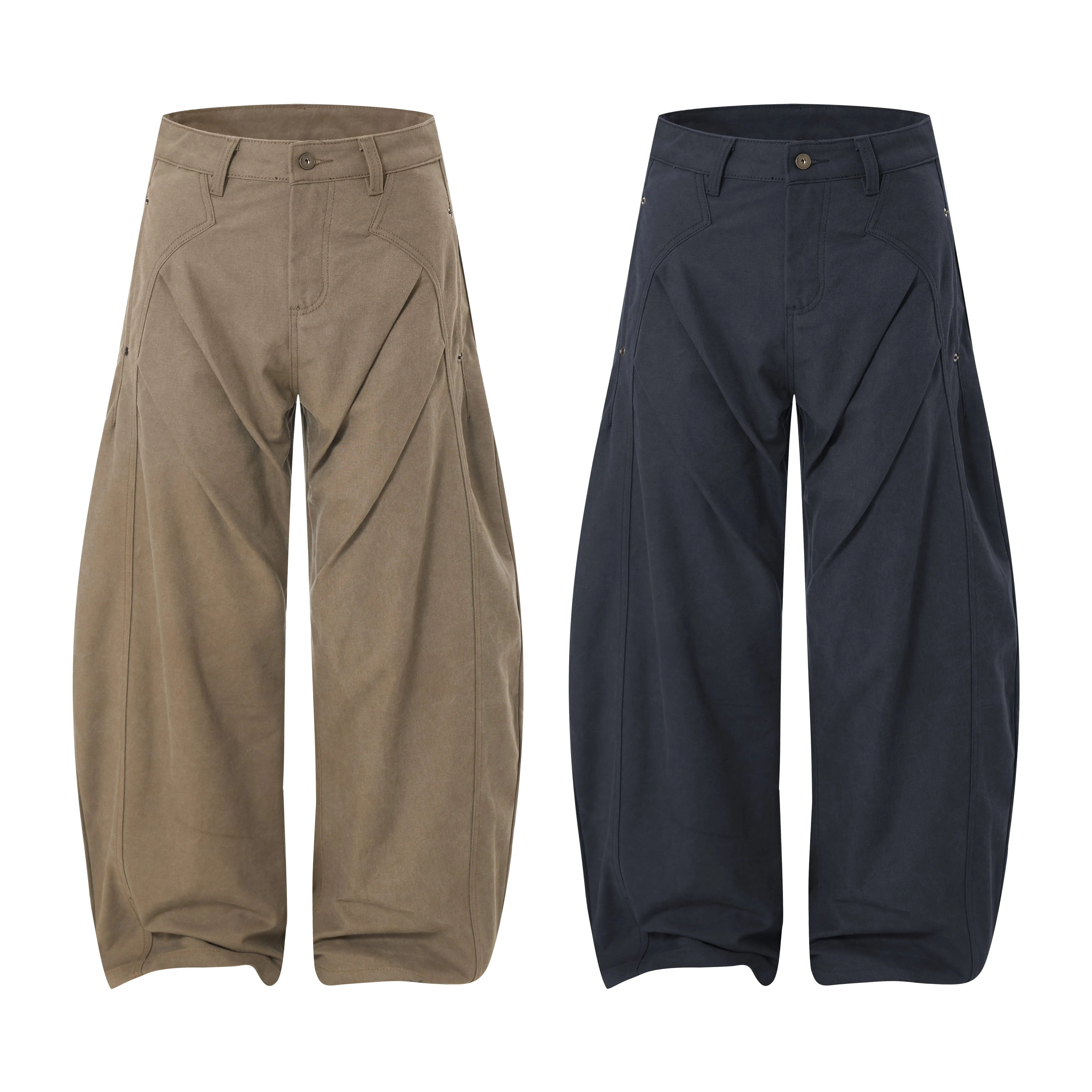 Omirad 3D Curved Panel Wide-Leg Pants sold by Omirad