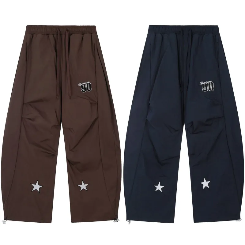 Omirad Reflective Star Wide-Leg Track Pants made by Omirad