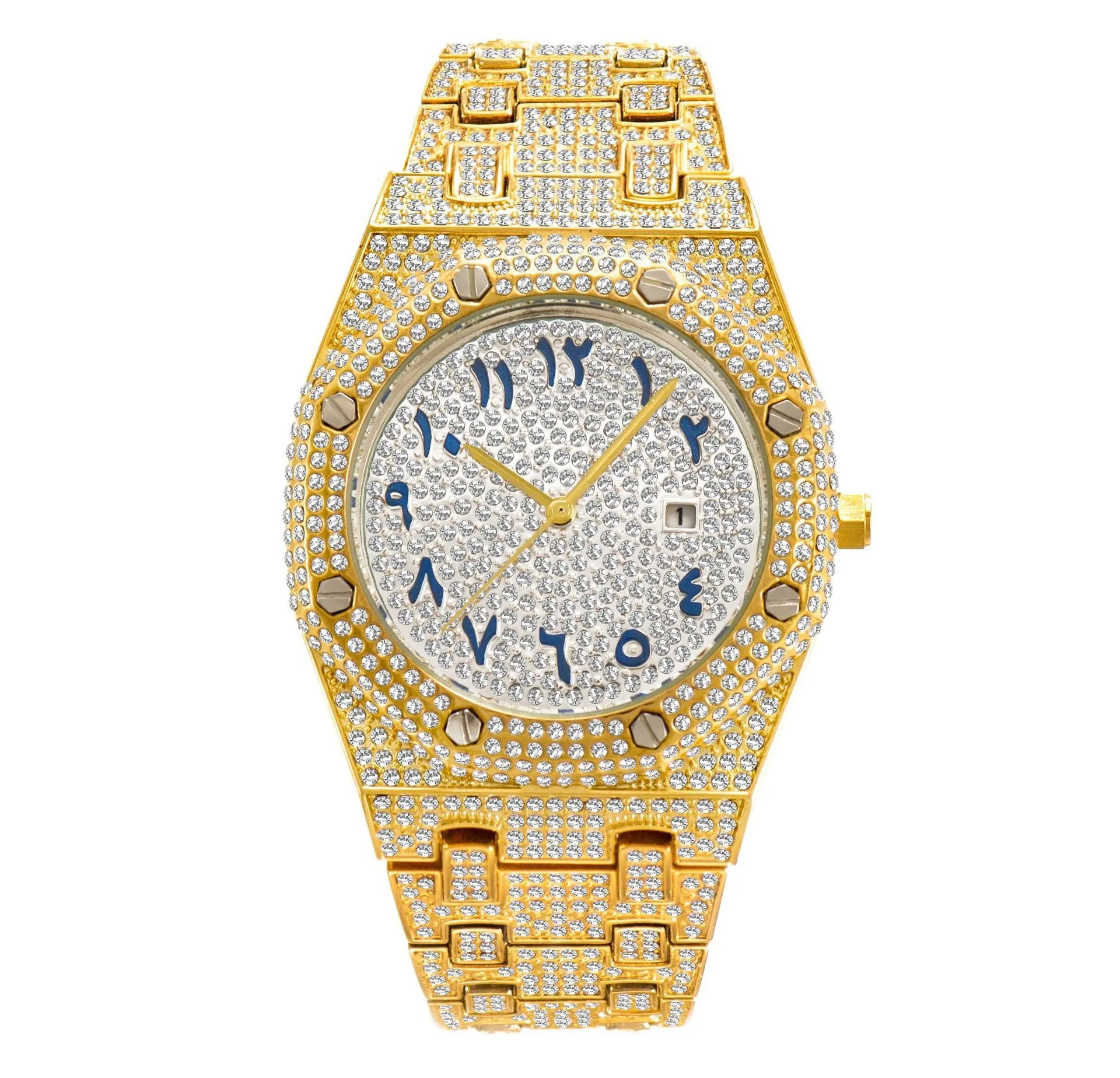 Hip-Hop Fully Diamond-Encrusted Watch sold by Omirad product image thumbnail 2