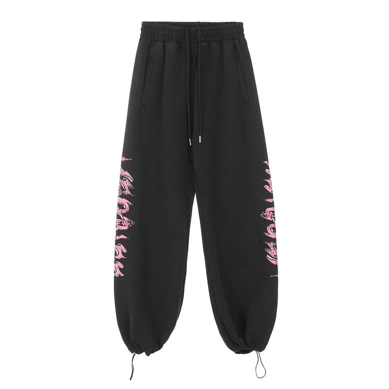 Omirad Graphic Mesh Wide-Leg Pants sold by Omirad product image thumbnail 4