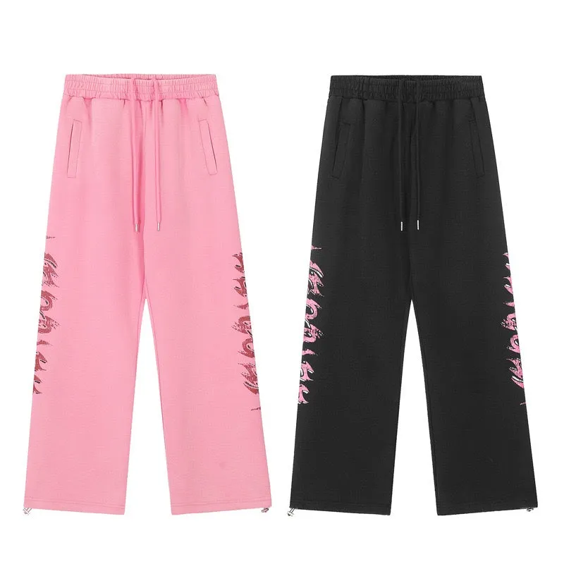 Omirad Graphic Mesh Wide-Leg Pants sold by Omirad