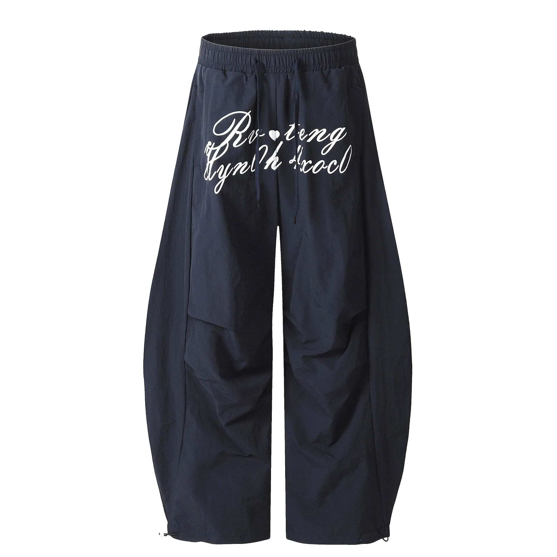 Omirad Script Graphic Nylon Wide-Leg Pants sold by Omirad product image thumbnail 3