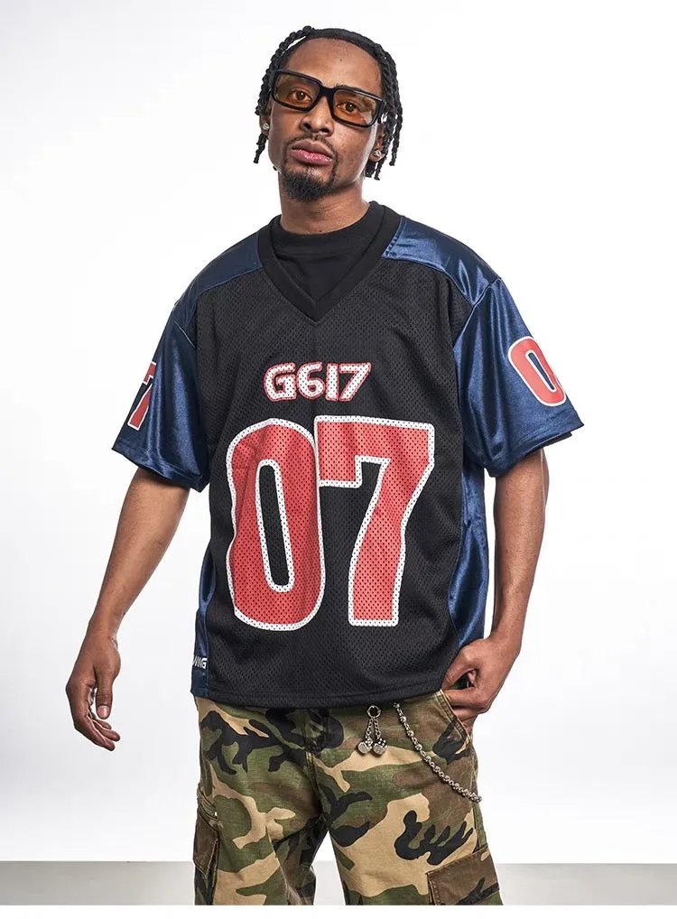 Omirad Varsity Block Mesh Jersey Tee sold by Omirad product image thumbnail 2