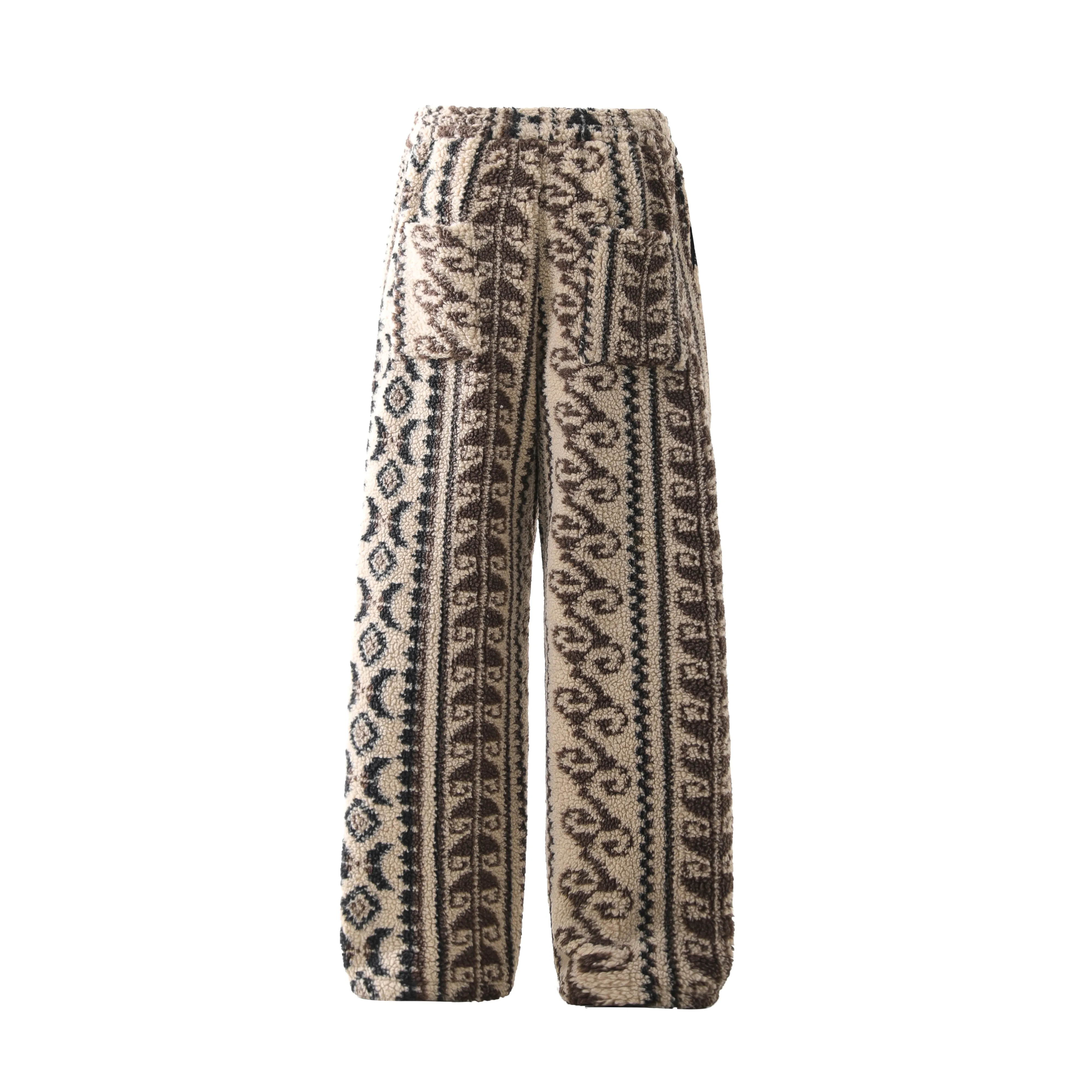 Omirad Tribal Fleece Wide-Leg Pants sold by Omirad product image thumbnail 4