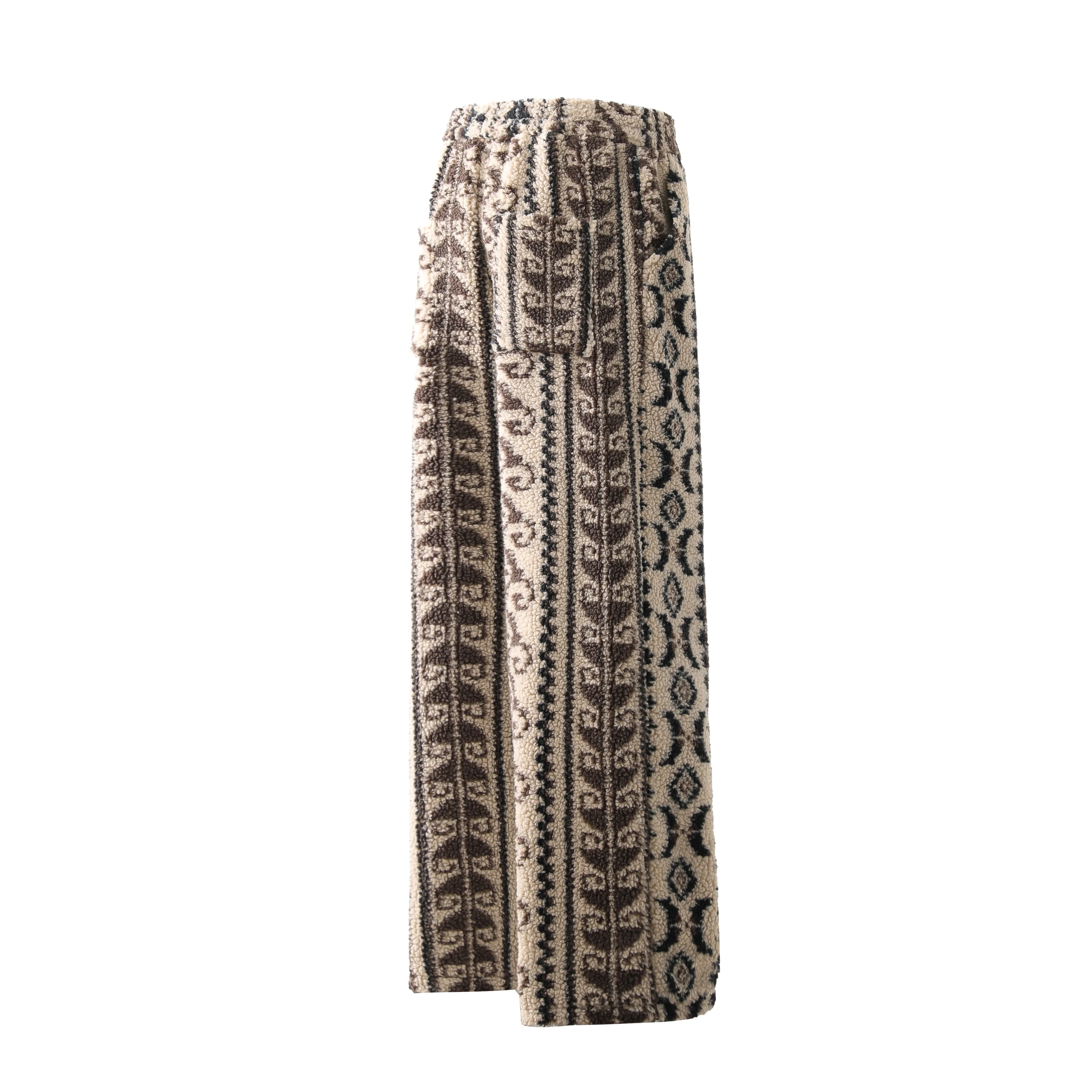 Omirad Tribal Fleece Wide-Leg Pants sold by Omirad product image thumbnail 5