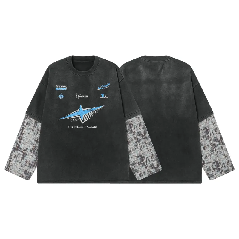 Omirad Graphic Layered Long Sleeve Tee made by Omirad