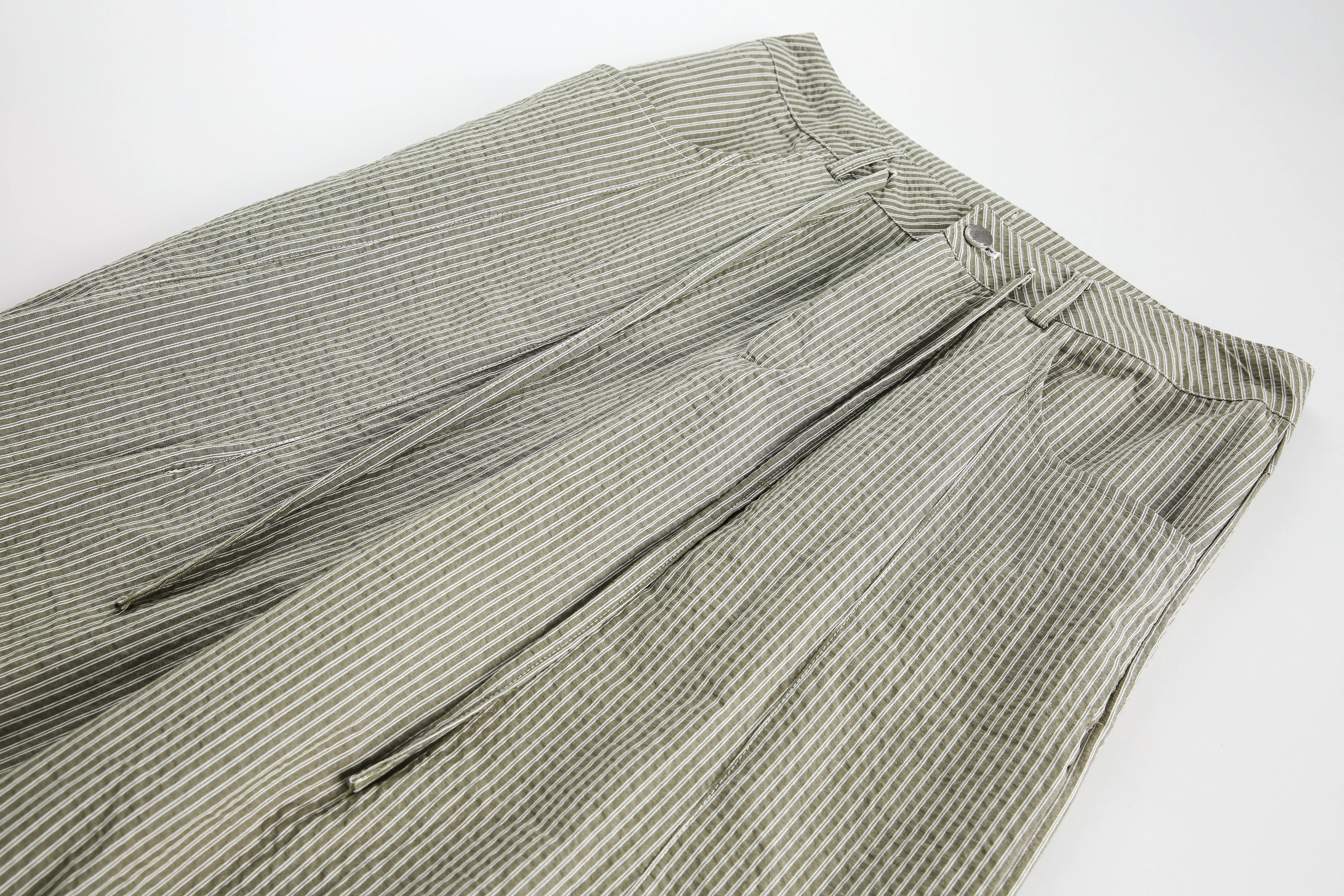 Omirad Pinstripe Wide-Leg Cotton Pants sold by Omirad product image thumbnail 3
