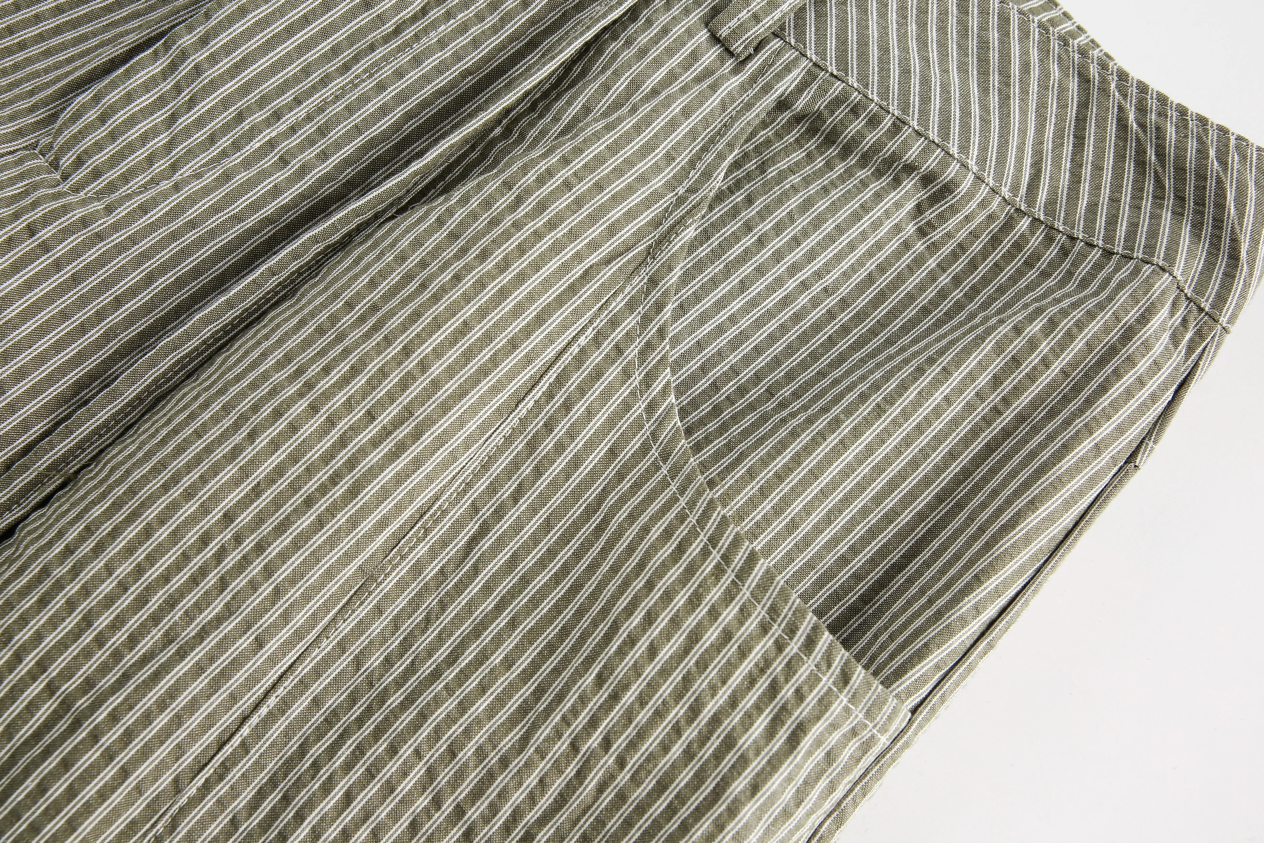 Omirad Pinstripe Wide-Leg Cotton Pants sold by Omirad product image thumbnail 4