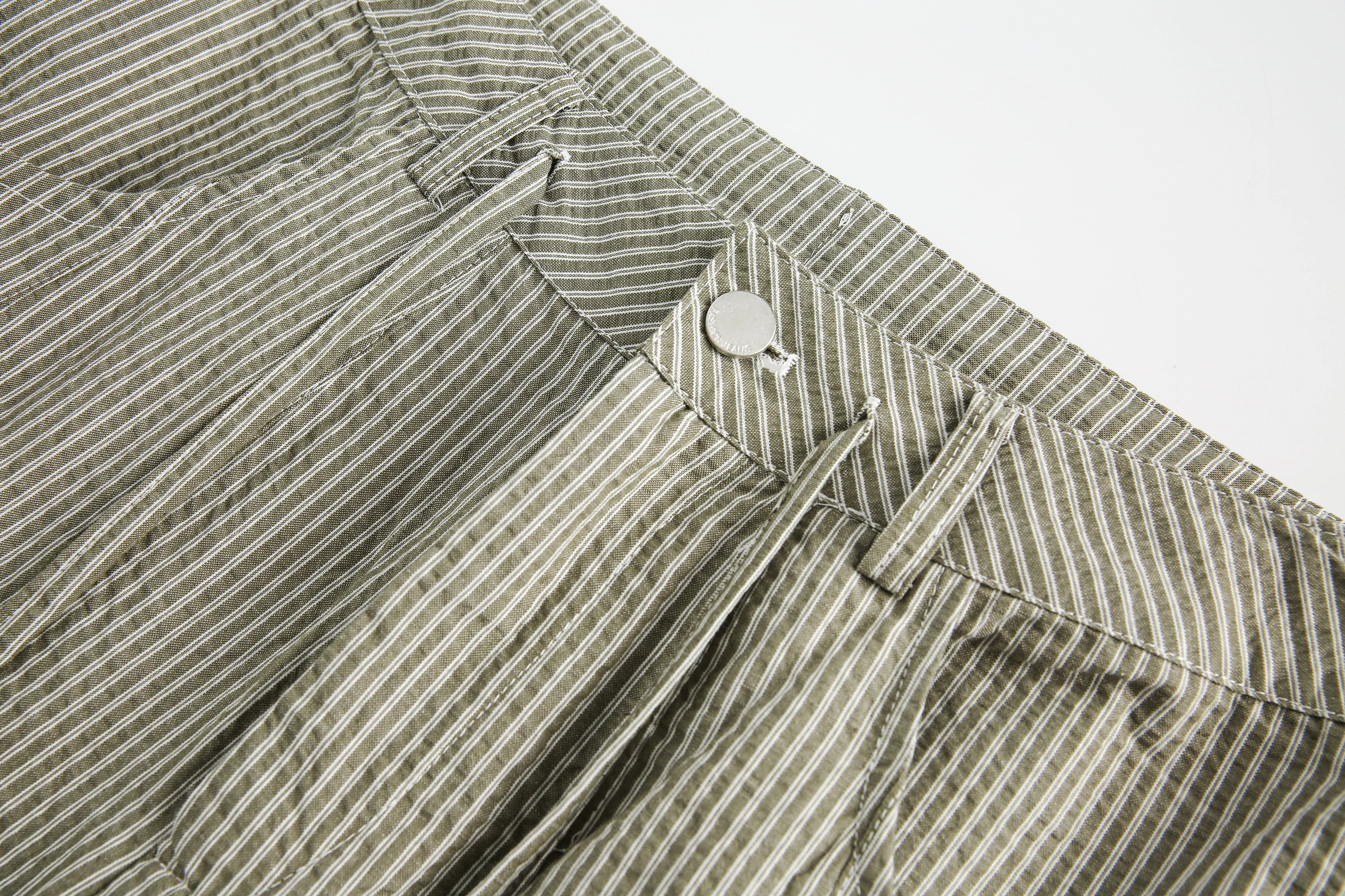 Omirad Pinstripe Wide-Leg Cotton Pants sold by Omirad product image thumbnail 5