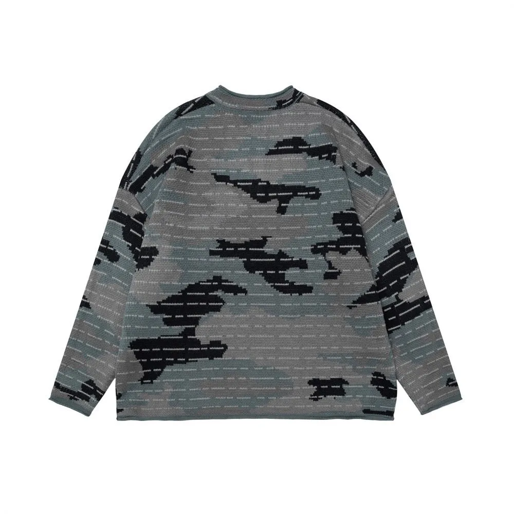 Omirad Tactical Camo V-Neck Knit Pullover sold by Omirad product image thumbnail 2