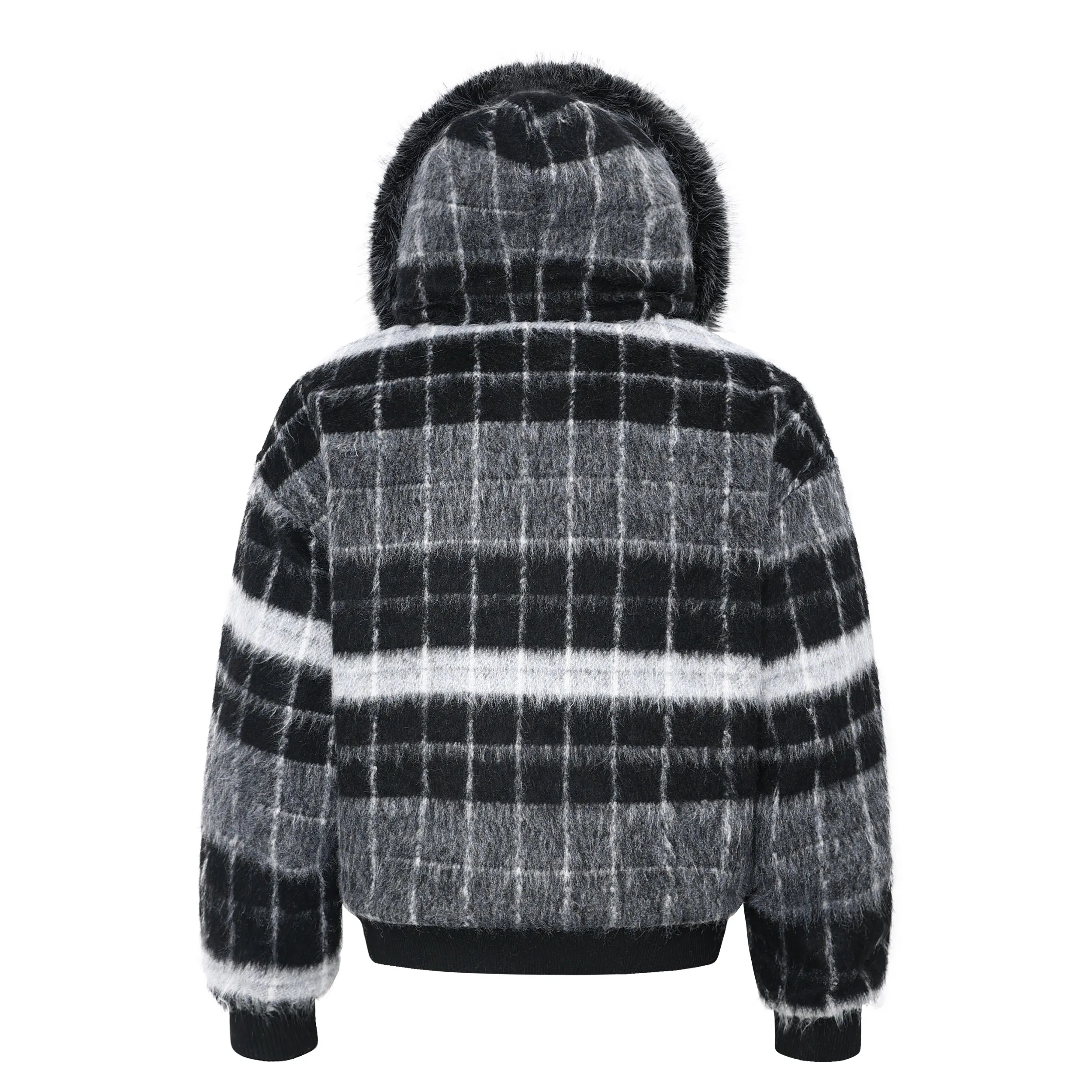 Omirad Fur-Hood Plaid Performance Jacket sold by Omirad product image thumbnail 5