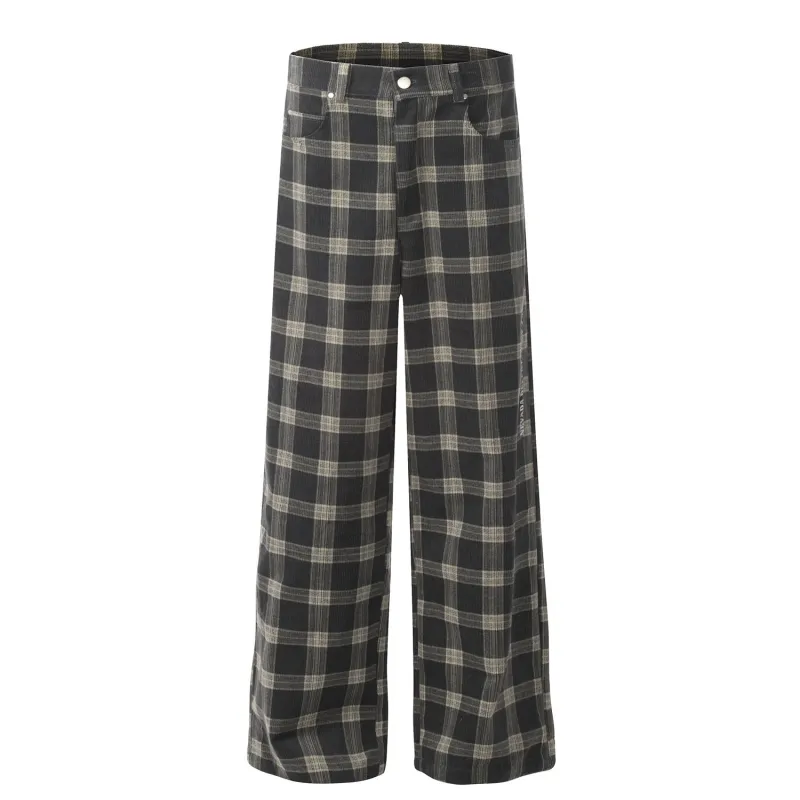 Omirad Vintage Plaid Wide-Leg Pants made by Omirad