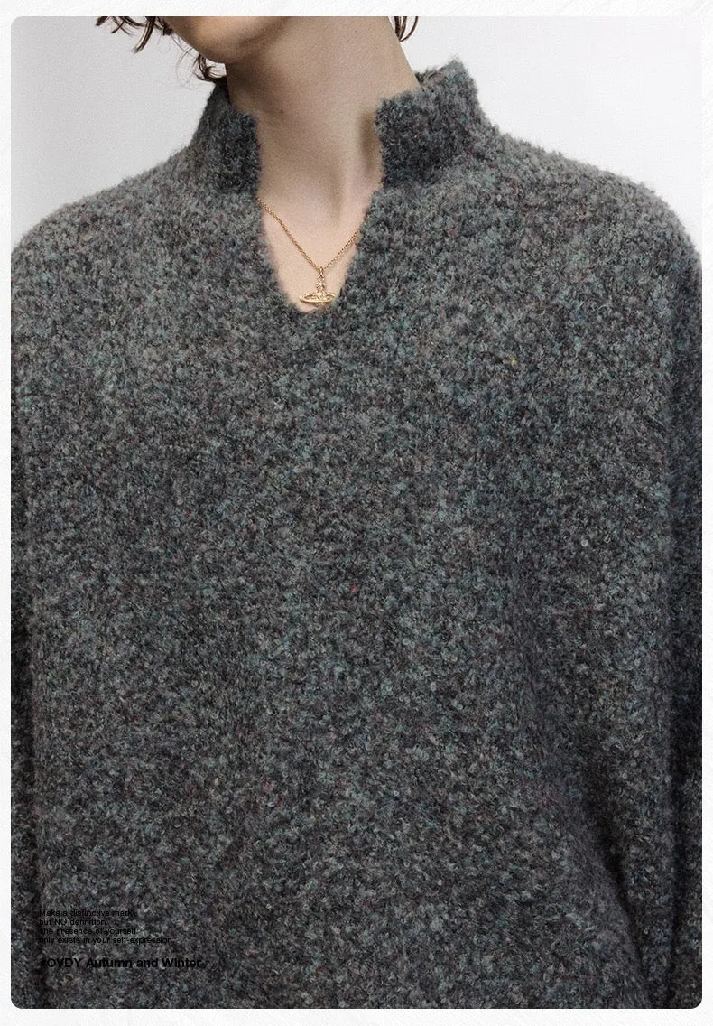 Omirad Small V-Neck Loose Sweater sold by Omirad product image thumbnail 4