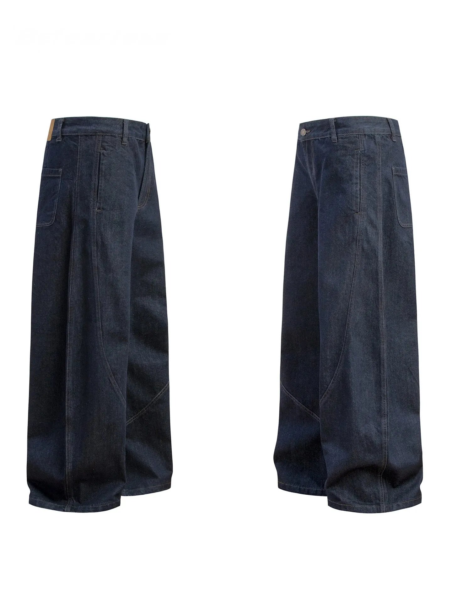 Omirad Curved Seam Wide-Leg Denim Pants sold by Omirad product image thumbnail 4