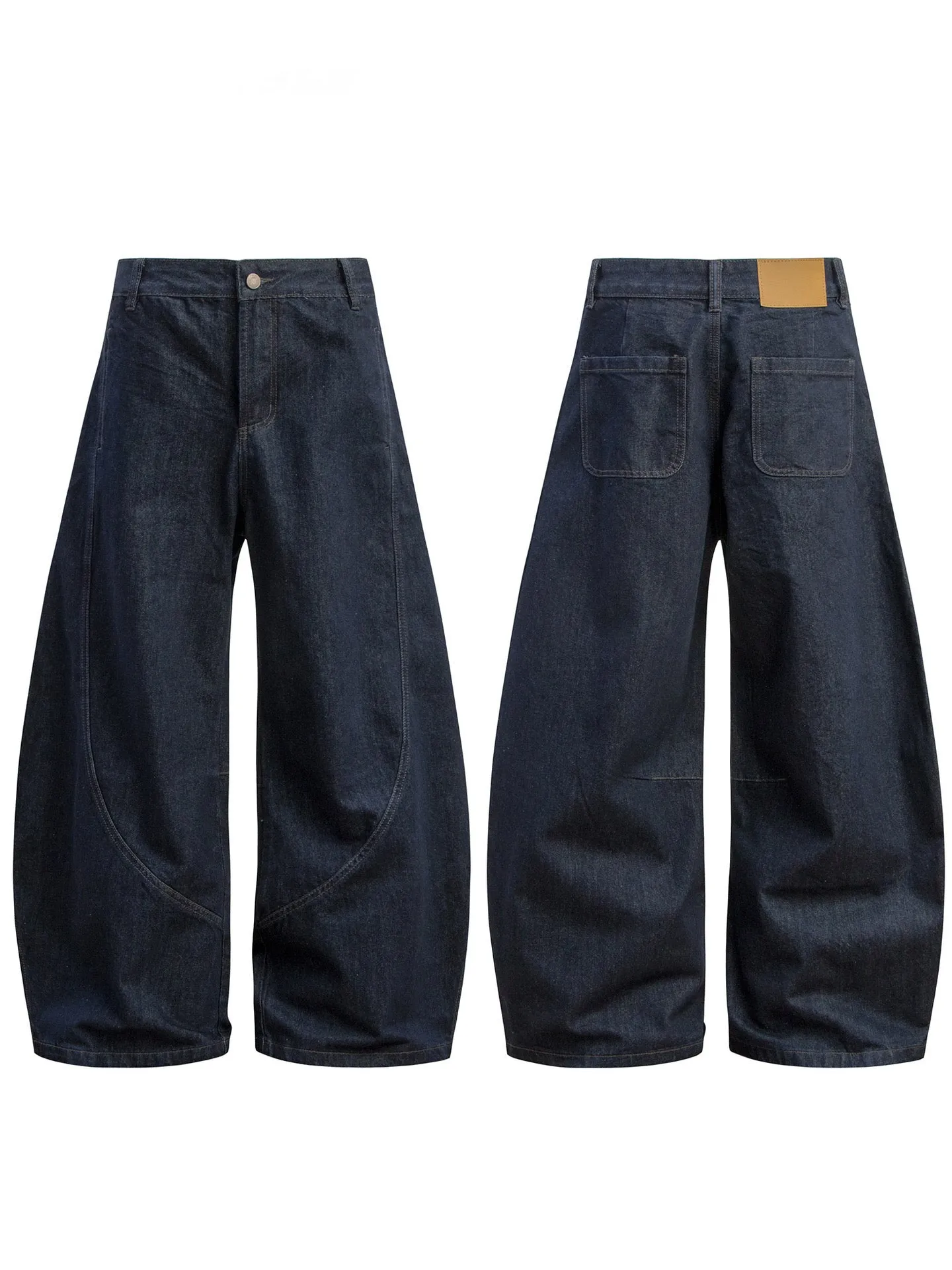 Omirad Curved Seam Wide-Leg Denim Pants sold by Omirad product image thumbnail 3