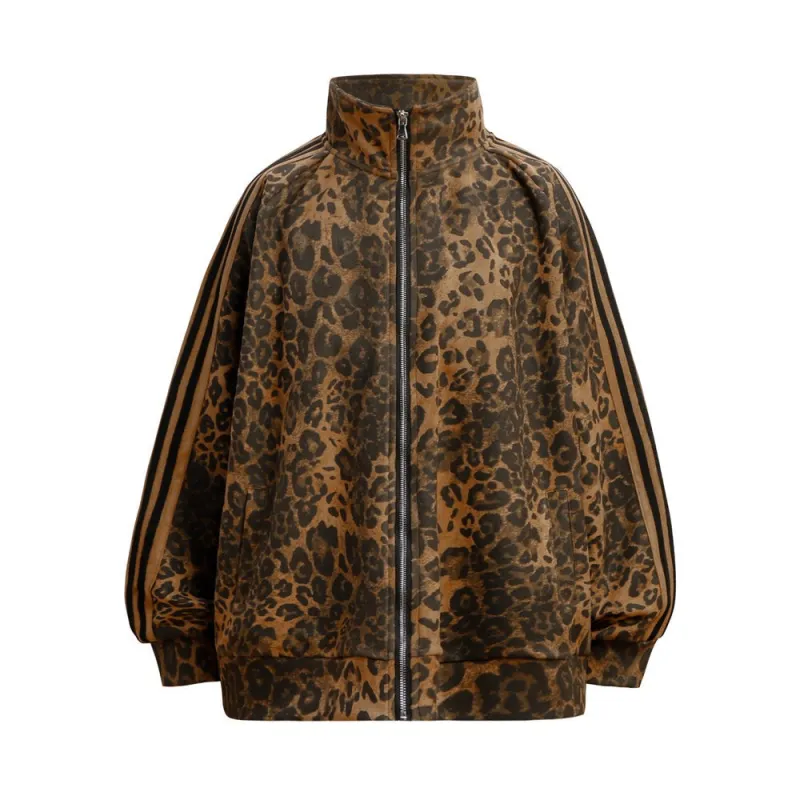 Omirad Leopard Stripe Performance Mesh Track Jacket sold by Omirad