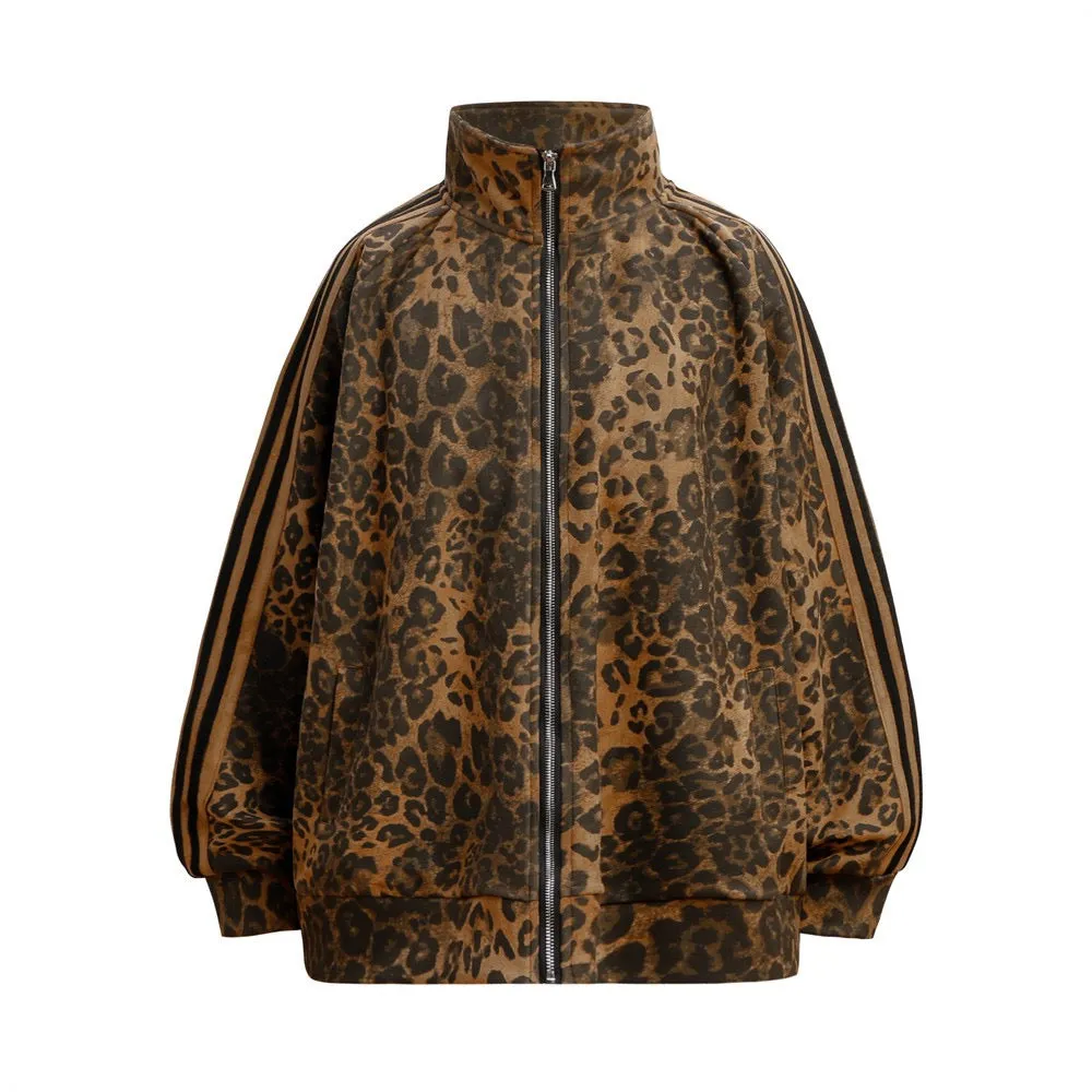 Omirad Leopard Stripe Performance Mesh Track Jacket sold by Omirad