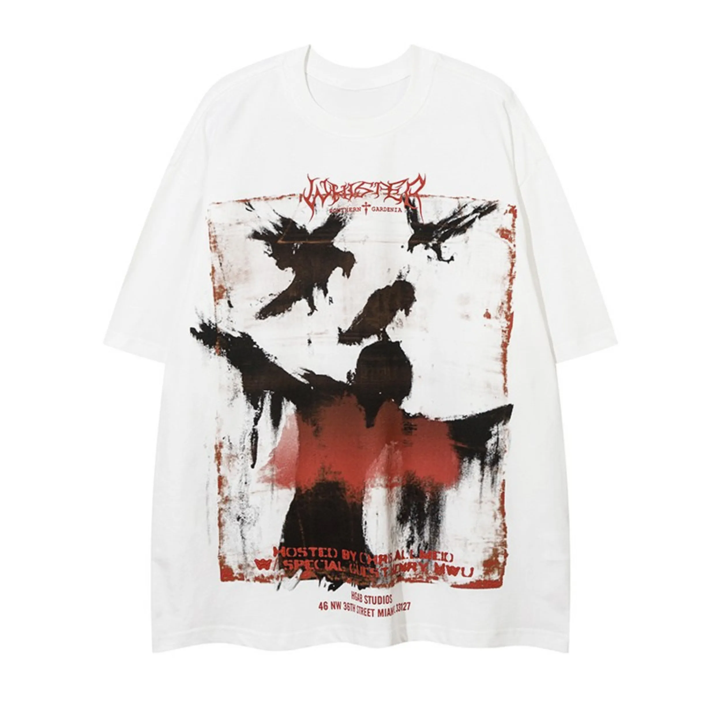 Omirad Distressed Raven Graphic Tee sold by Omirad product image thumbnail 2