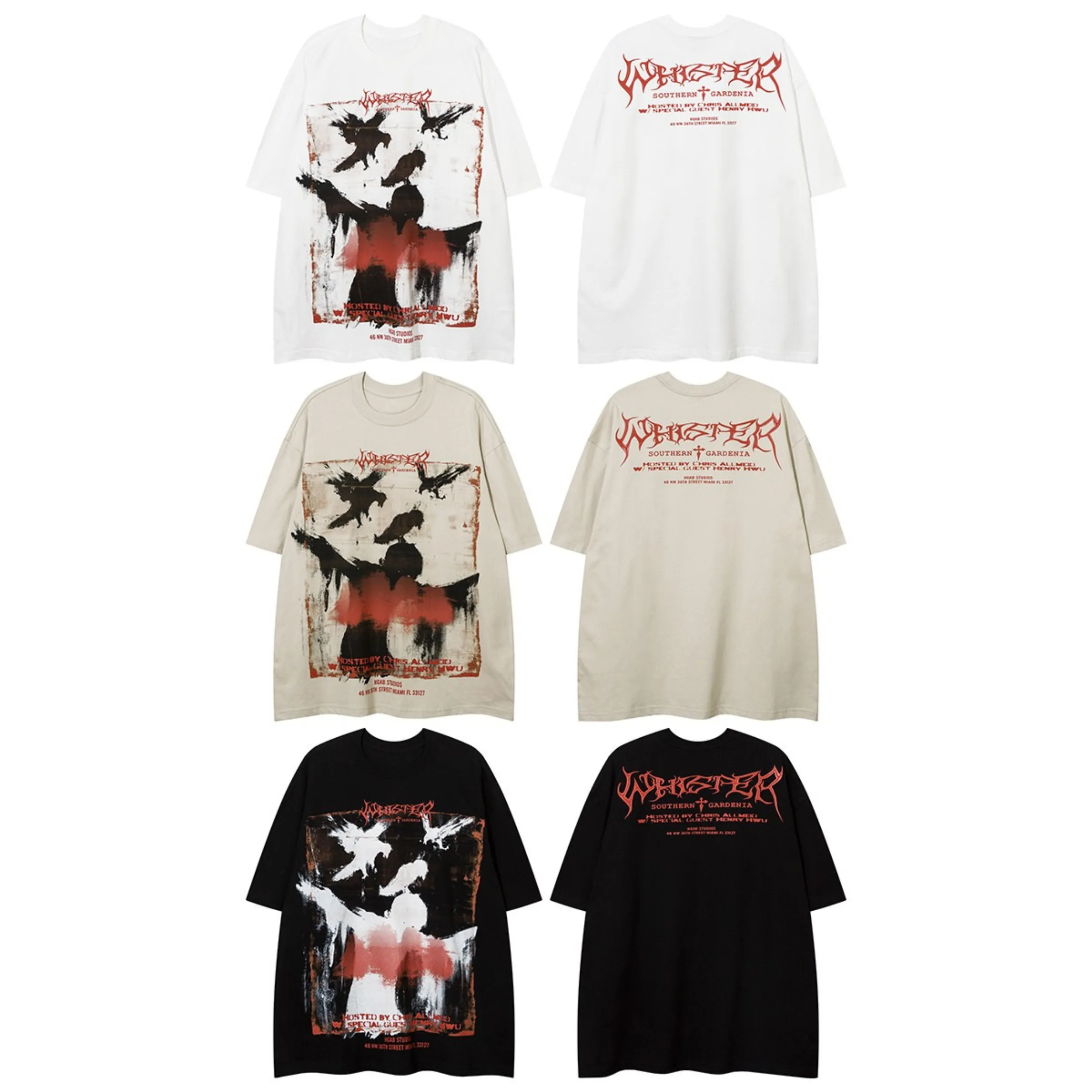 Omirad Distressed Raven Graphic Tee sold by Omirad