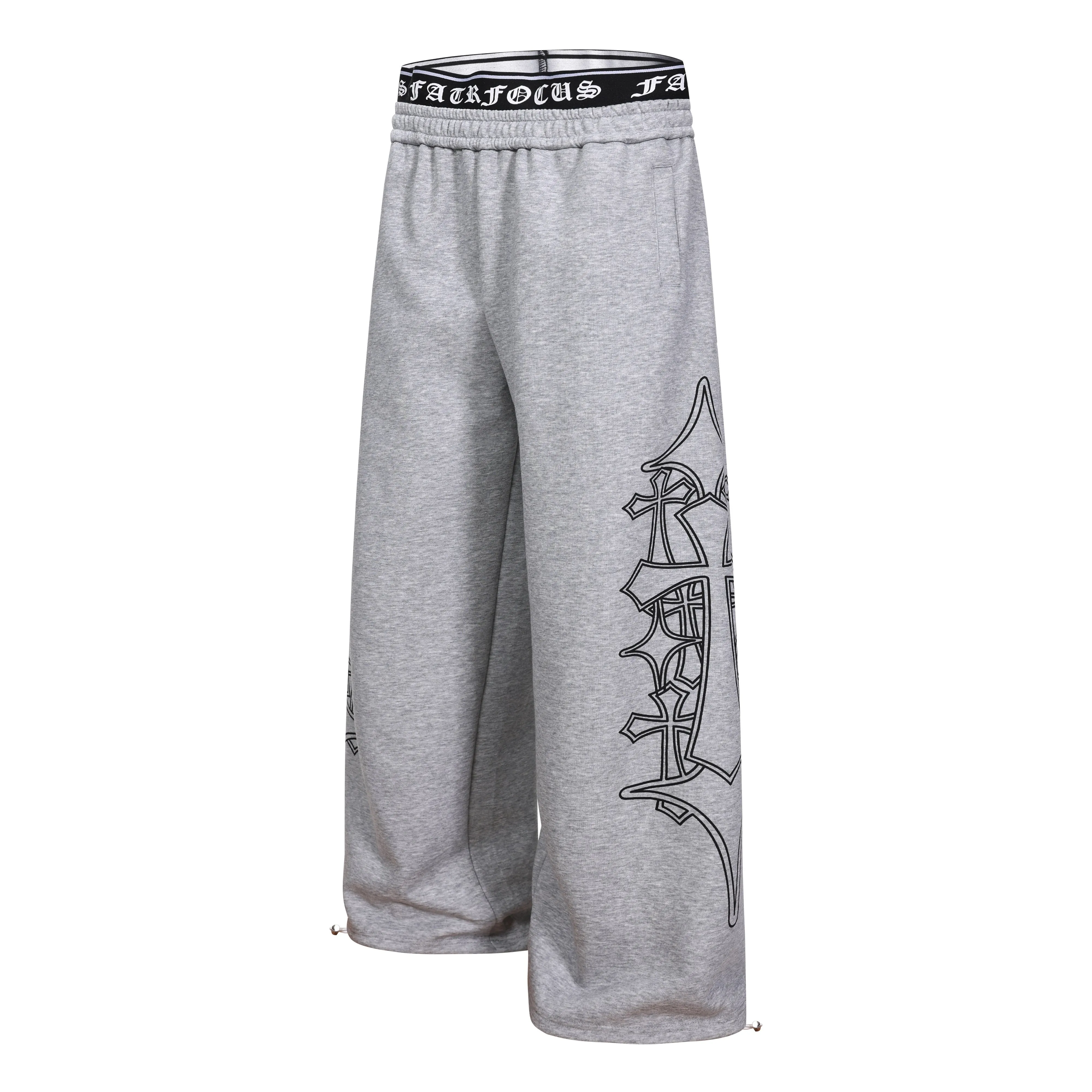 Omirad Gothic Outline Wide-Leg Sweatpants sold by Omirad product image thumbnail 3