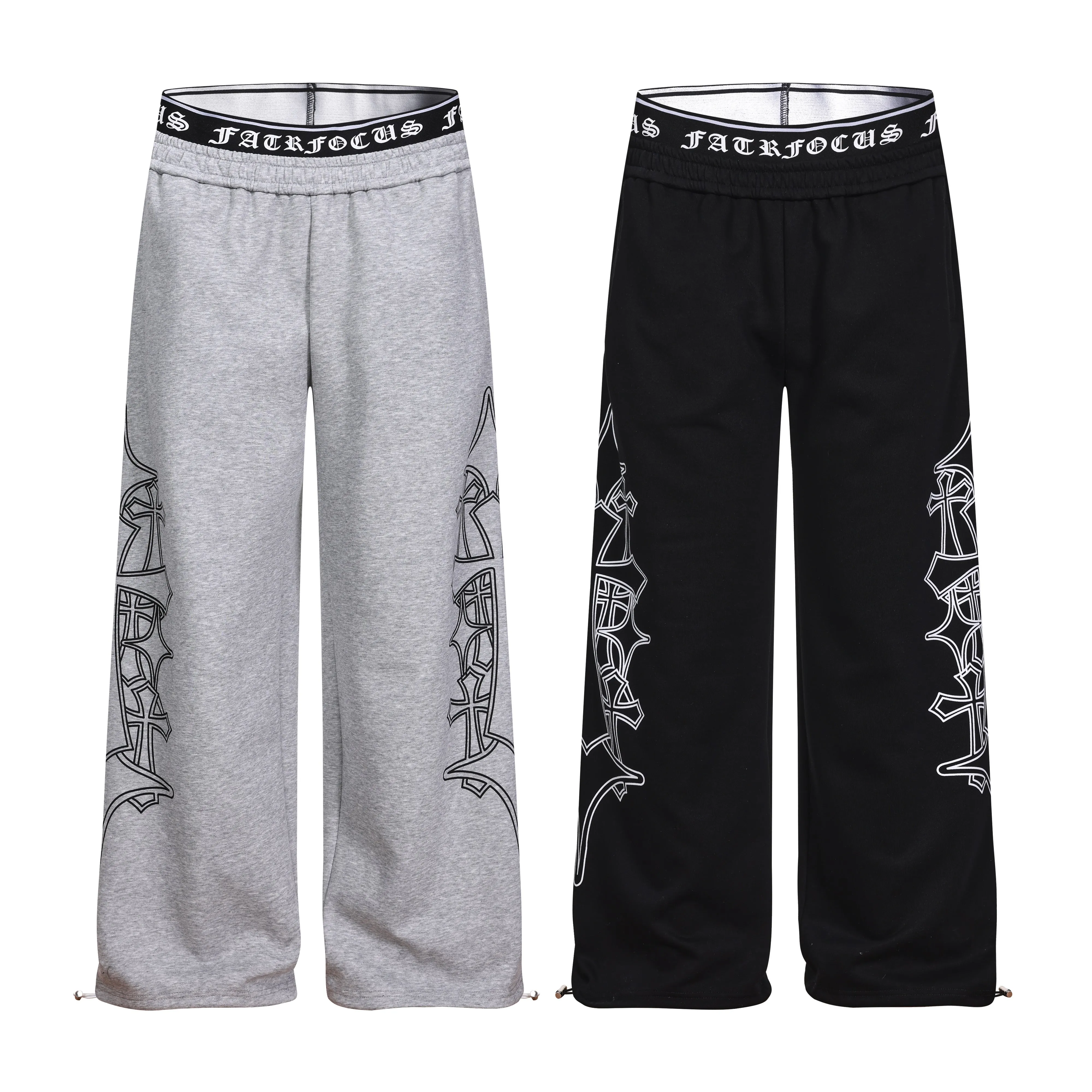 Omirad Gothic Outline Wide-Leg Sweatpants sold by Omirad