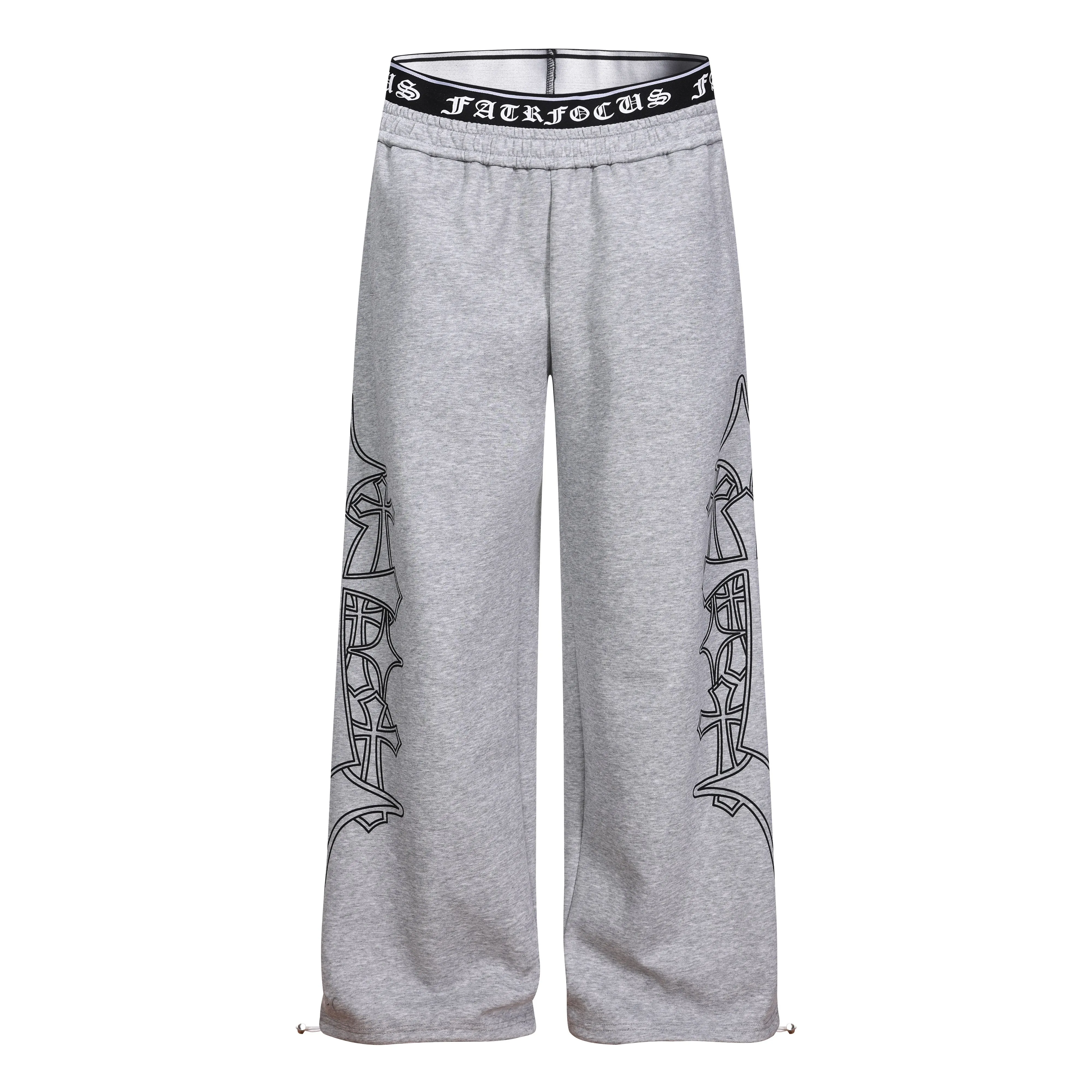 Omirad Gothic Outline Wide-Leg Sweatpants sold by Omirad product image thumbnail 2