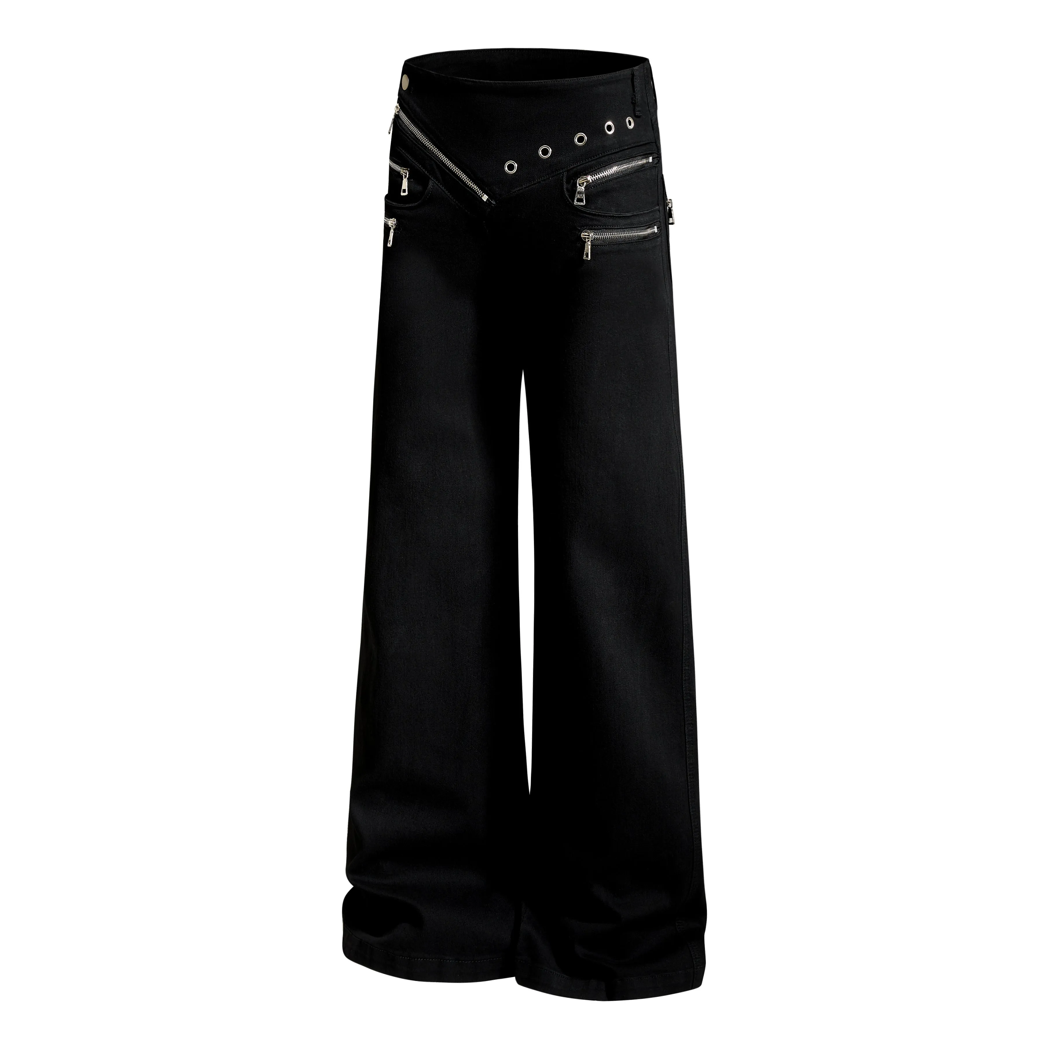Omirad Zipper Detail Flared Pants sold by Omirad product image thumbnail 3